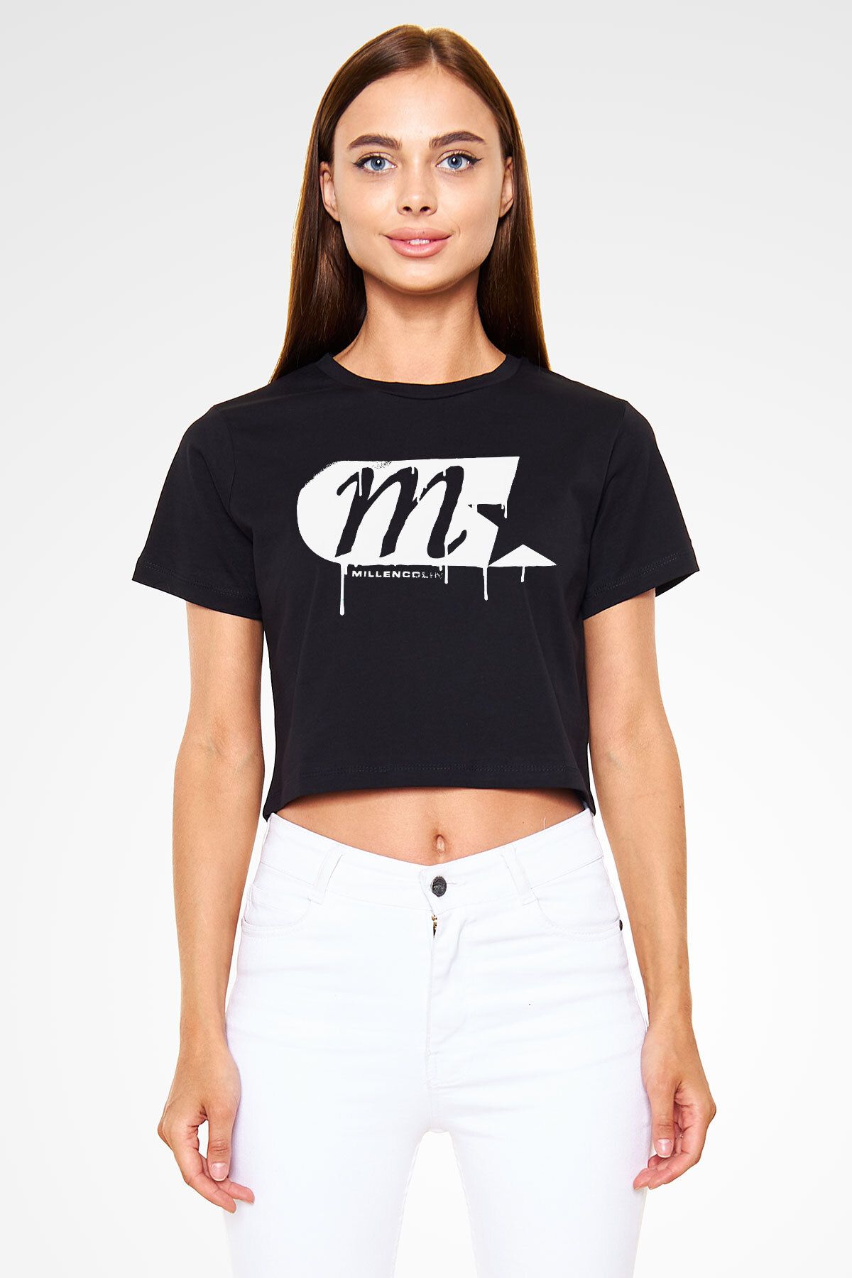 tf tişörtfabrikası Tricou Cu Top Negru Millencolin Femeie - S