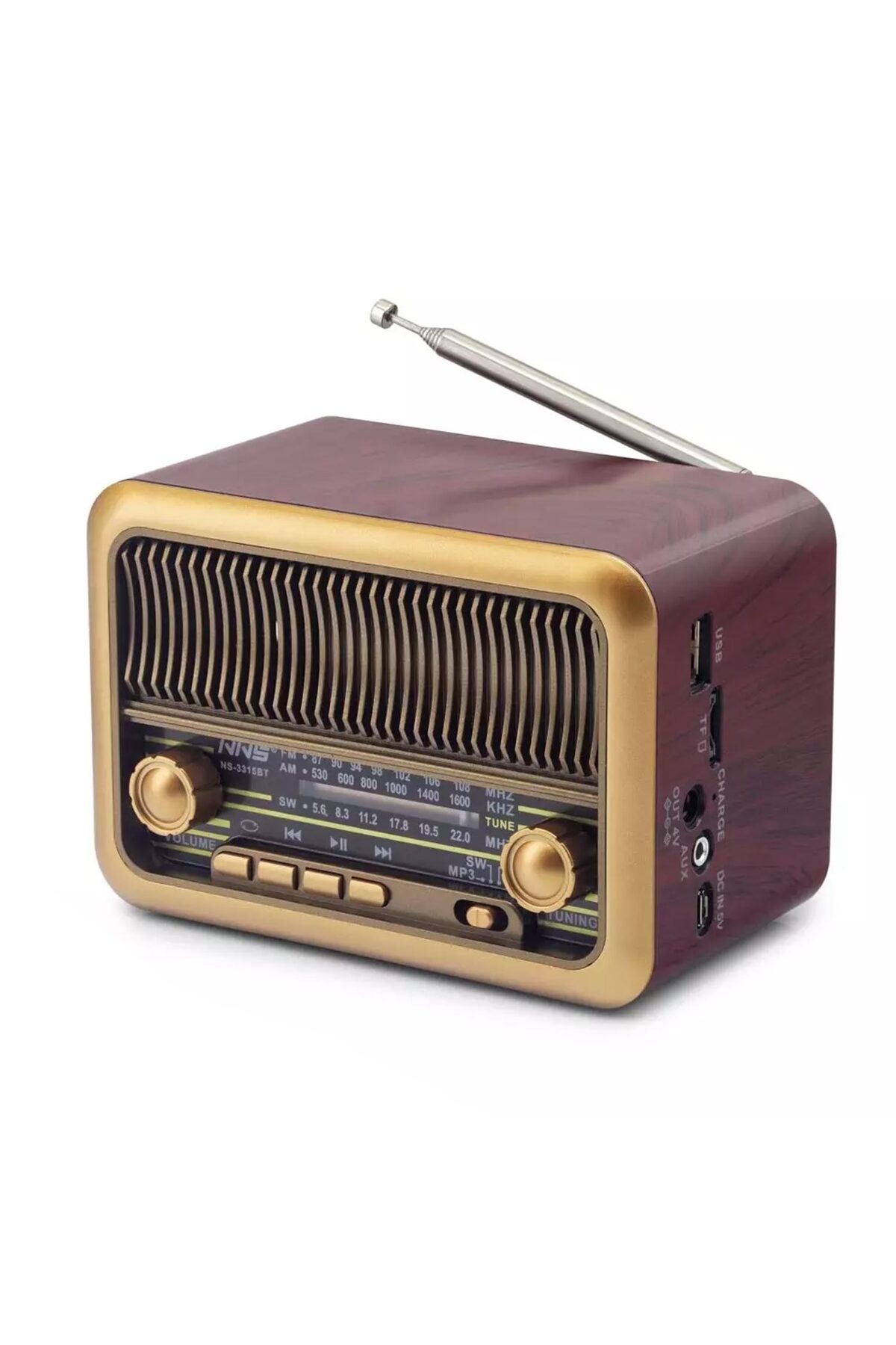 Genel Markalar RADYO NOSTALJİ ŞARJLI PİLLİ BT/USB/SD/AUX NNS NS-3315BT