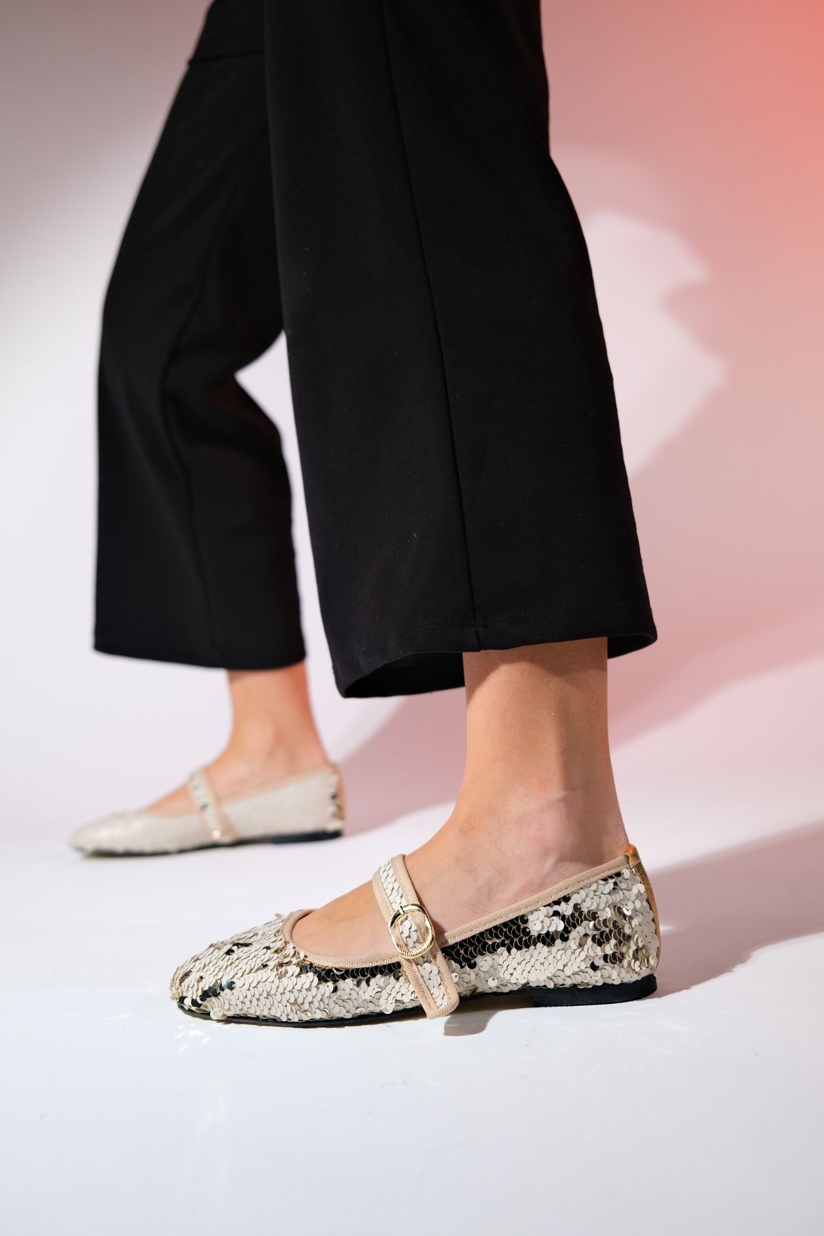بابیت نود زنانه کفش های باله مسطح Vesla Beige luvishoes