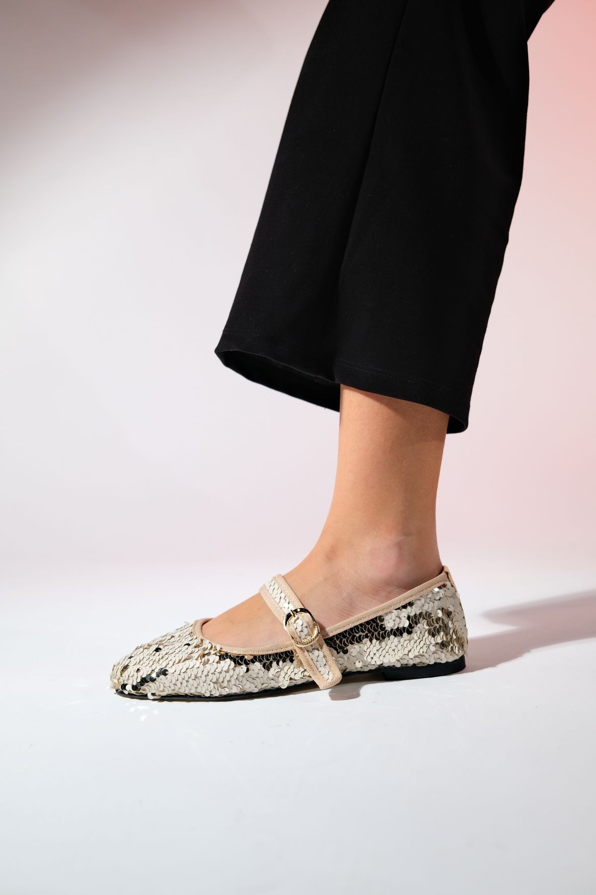 بابیت نود زنانه کفش های باله مسطح Vesla Beige luvishoes