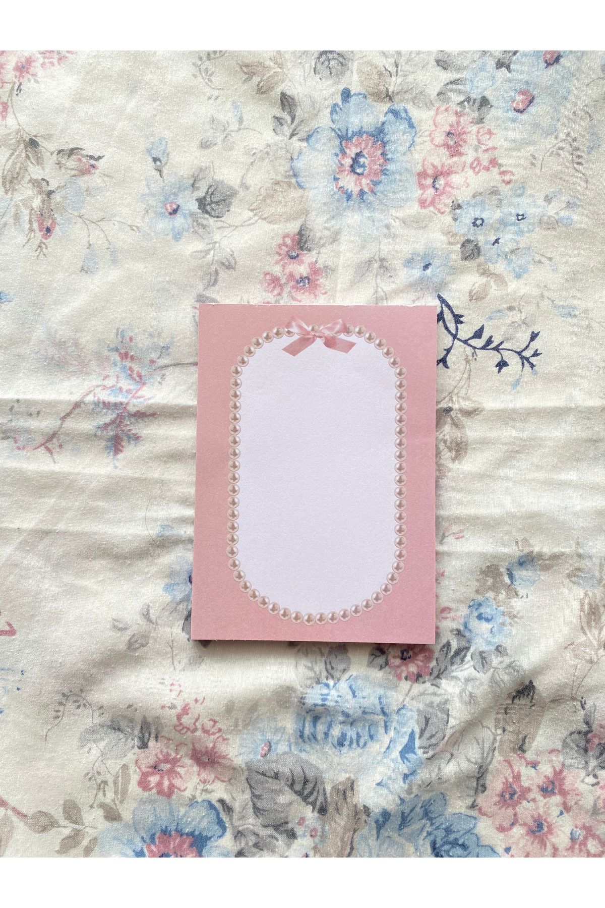 merccuri crafts-coquette Pearl glued a6 notepad notebook with planner to do list memo pad 2
