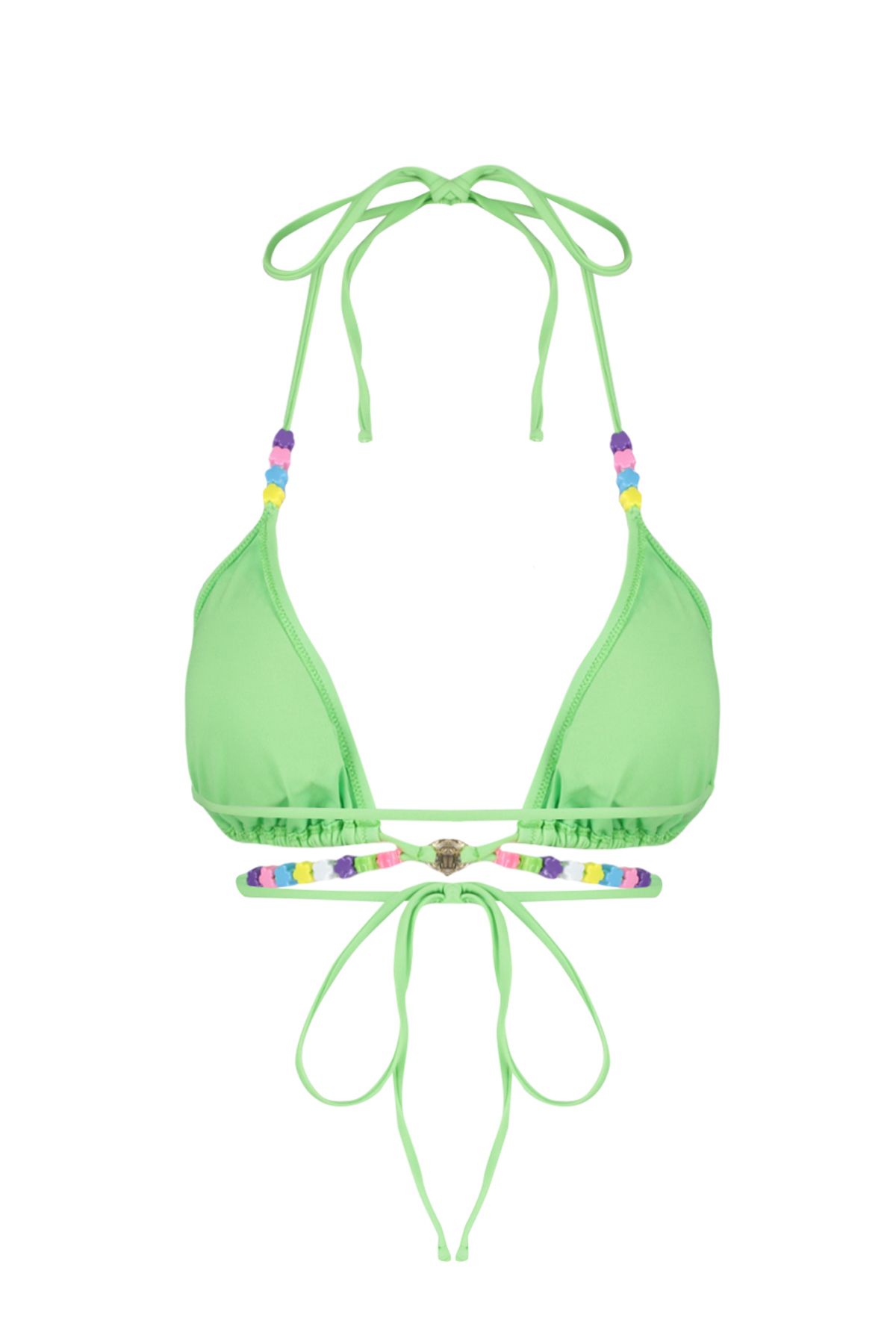 Trendyol Collection-Αξεσουάρ Green Triangle Bead Top Bikini TBESS23BU00235 8