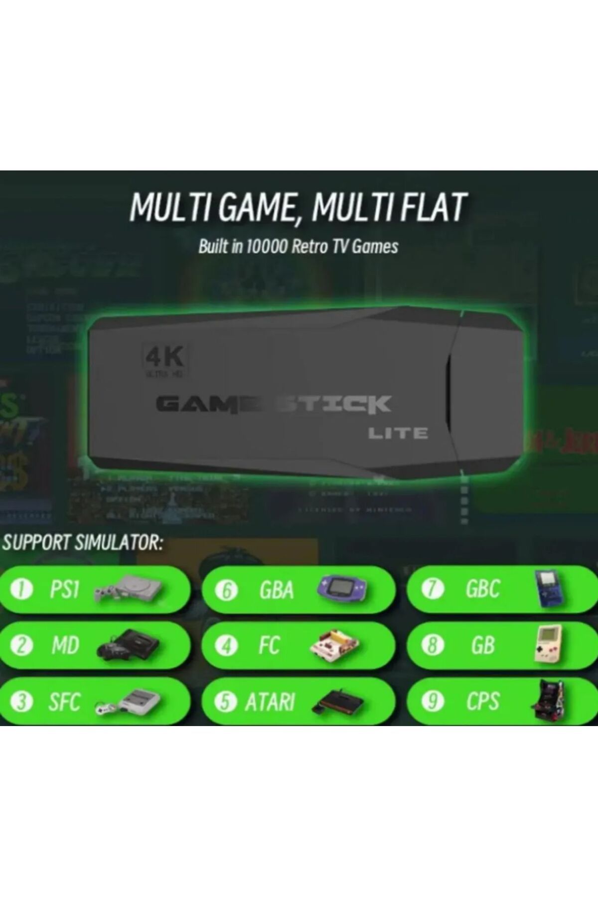 SOMIC-Game Console 2.4g Wireless Dual Handle Nostalgic Games 4k Game Stick 10,000 Games Arcade Gaming 4