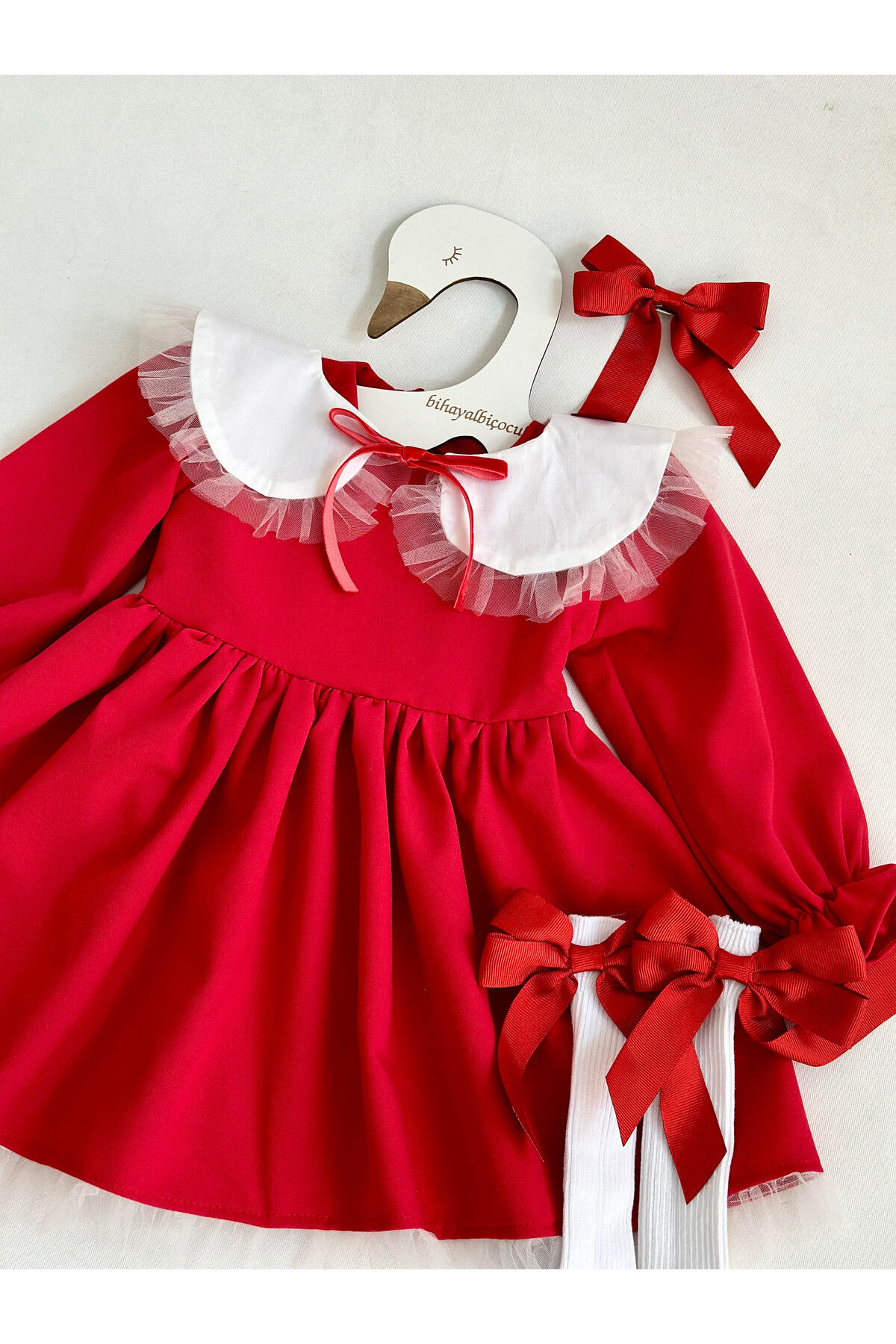 BİHAYALBİÇOCUK Noa - Kırmızı Elbise fotoğrafı 3 (önizleme)