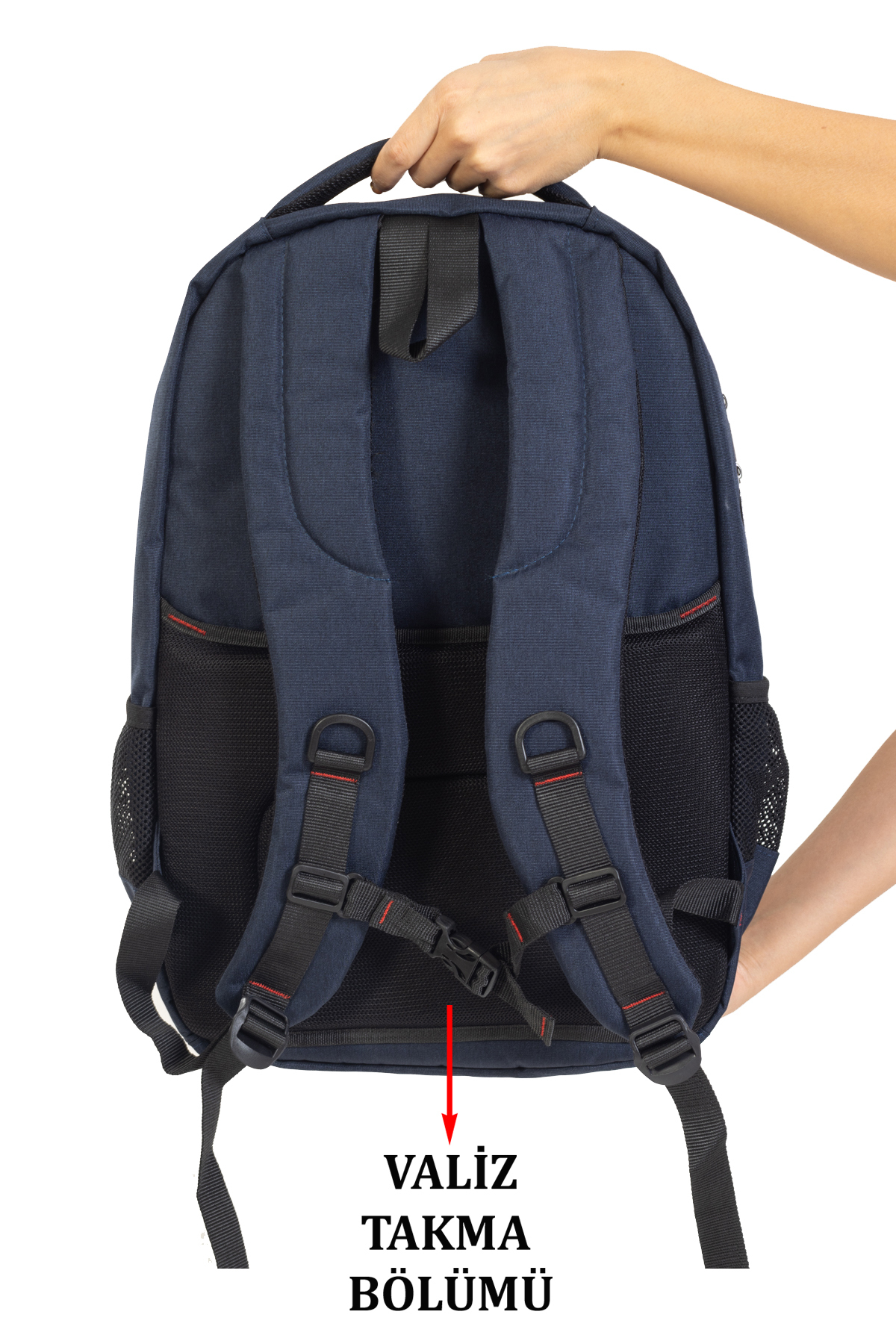 کوله پشتی زنانه آبی سرمه ای MESCHAIN | DadaMES1 اورجینال - تصویر 6