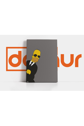 Dovaur Homer Simpson Agent Özel Tasarım Kanvas Tablo