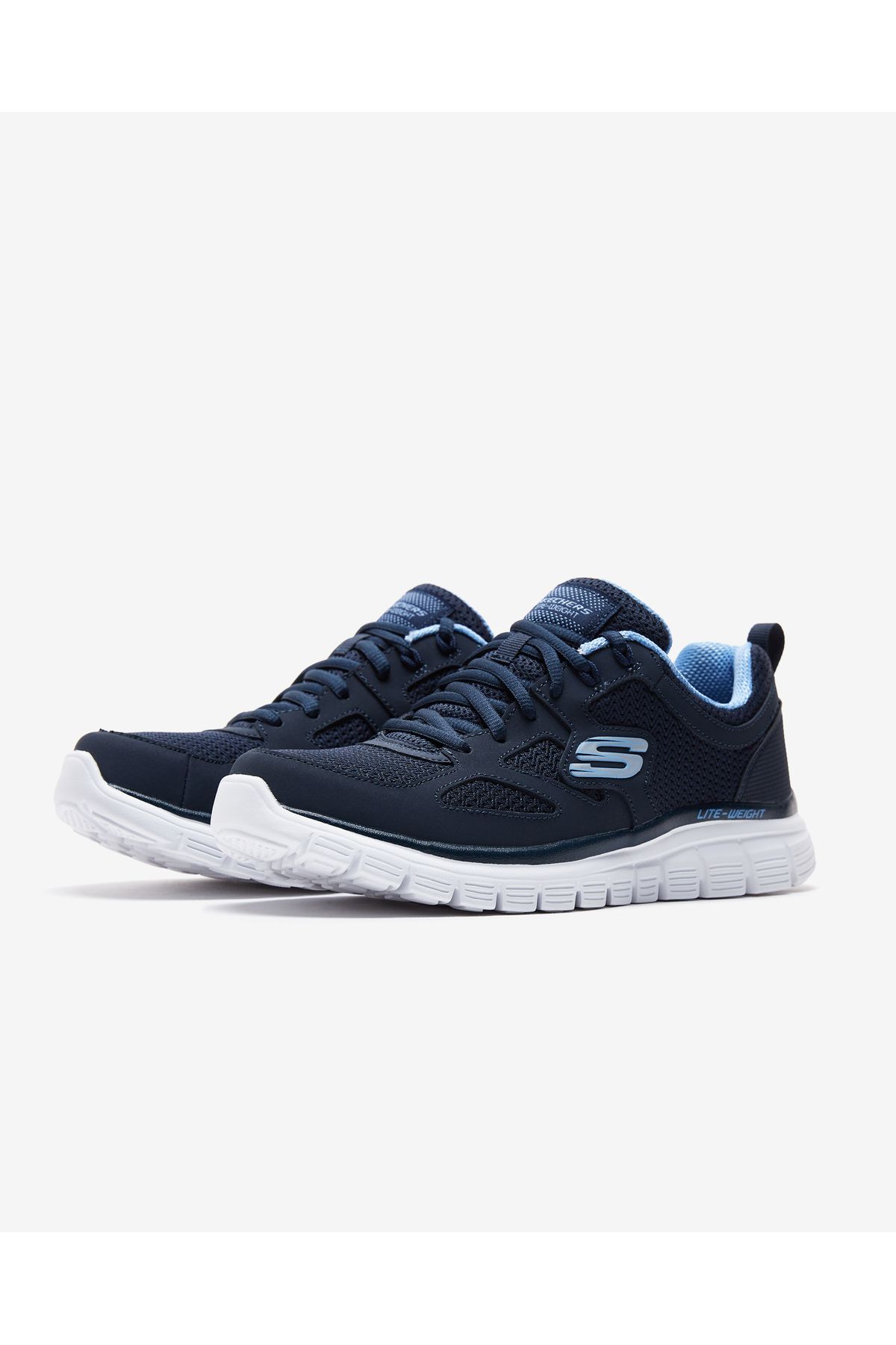 Skechers Lite Weight Qtr Overlay W two Men s Navy Blue Sports Shoes 52635 Nvy