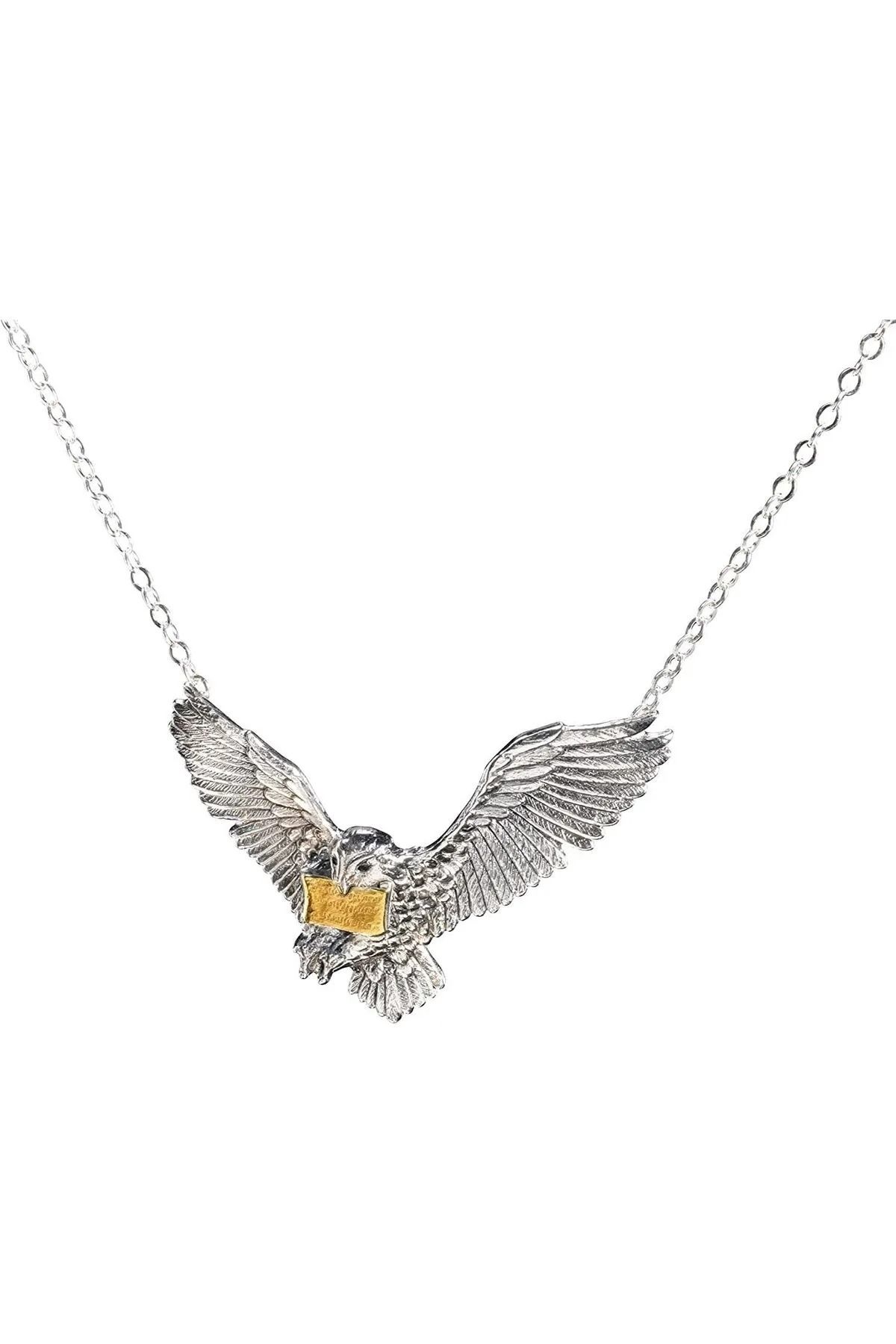 FG KONNİCHİWA-Harry Potter Flying Hedwig Owl Necklace NEW Necklace with Chain 3