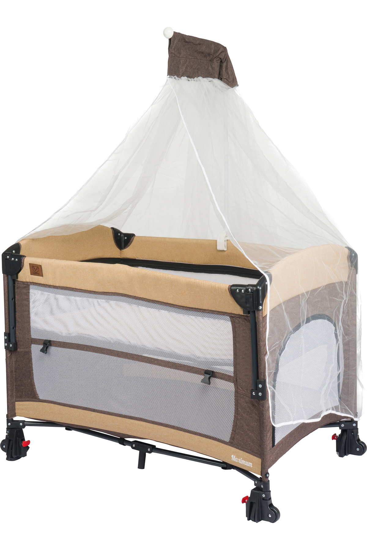 Mamma Maximum Anne Yanı Organizerli Dönenceli Cibinlikli Park Yatak Beşik 70 x 110 cm. fotoğrafı 6 (önizleme)