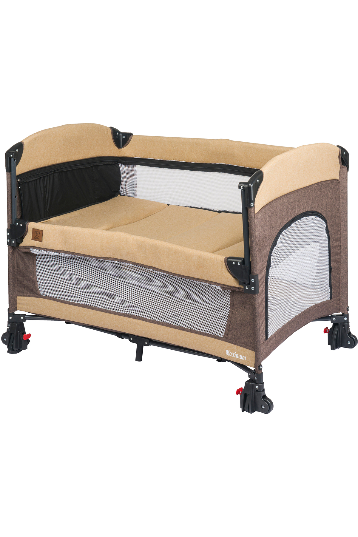 Mamma Maximum Anne Yanı Organizerli Dönenceli Cibinlikli Park Yatak Beşik 70 x 110 cm. fotoğrafı 3 (önizleme)