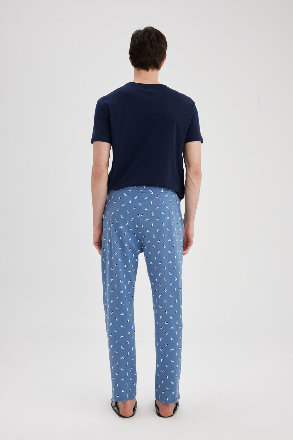 DeFacto-Gemusterte Pyjamahose mit Taschen in normaler Passform B7252ax24sp 5