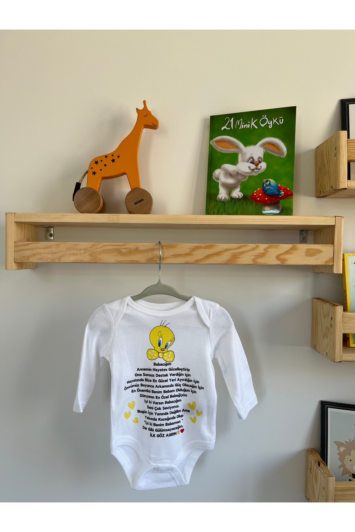 بادی نوزادی پسرانه – دخترانه سفید ARASBASKIEVİ | 2221 اورجینال - تصویر 2