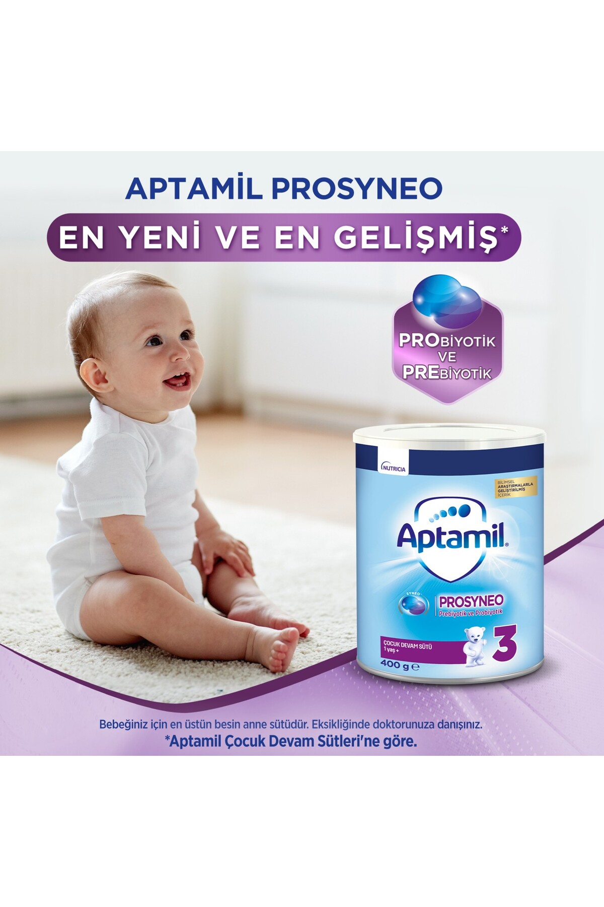 Aptamil Prosyneo 3 Devam Sütü 400 Gr 4 lü Paket fotoğrafı 2 (önizleme)