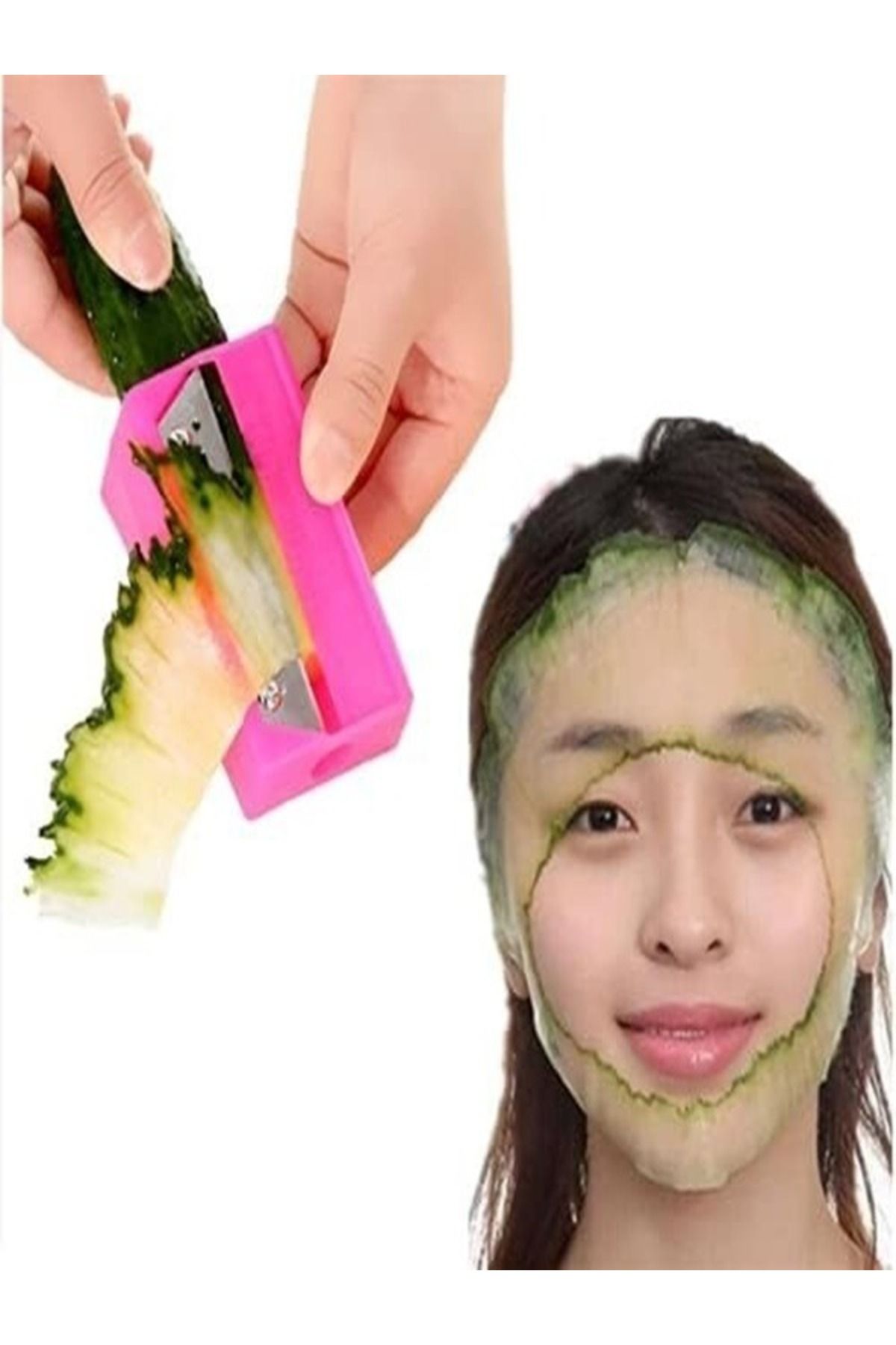 gaman-Mirrored Shaped Vegetable Face Mask and Peeling Thin Mask 1