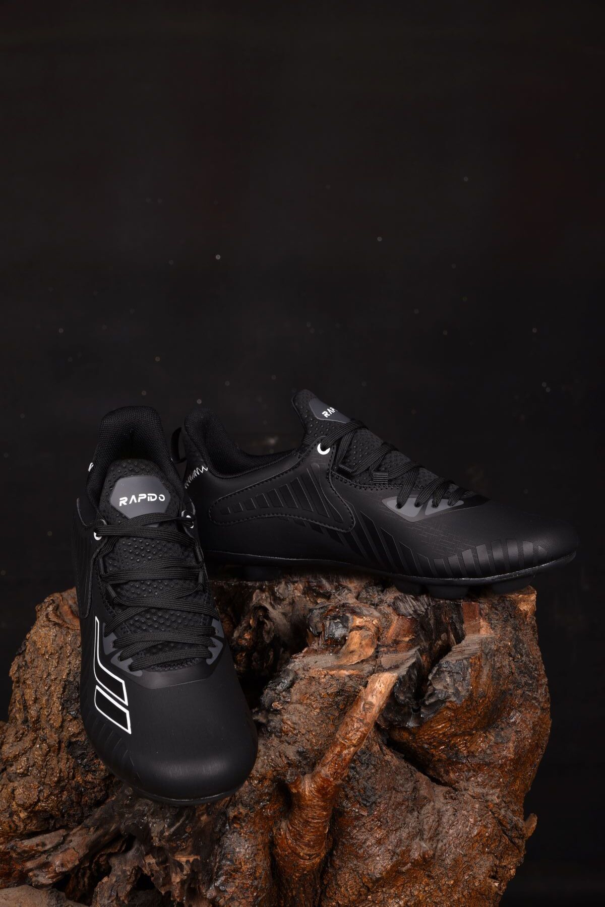 Lescon-Men's Grass Field, Sand Field and Astroturf Field Cleats Black Color Non-Slip Durable Durable Guaranteed 4