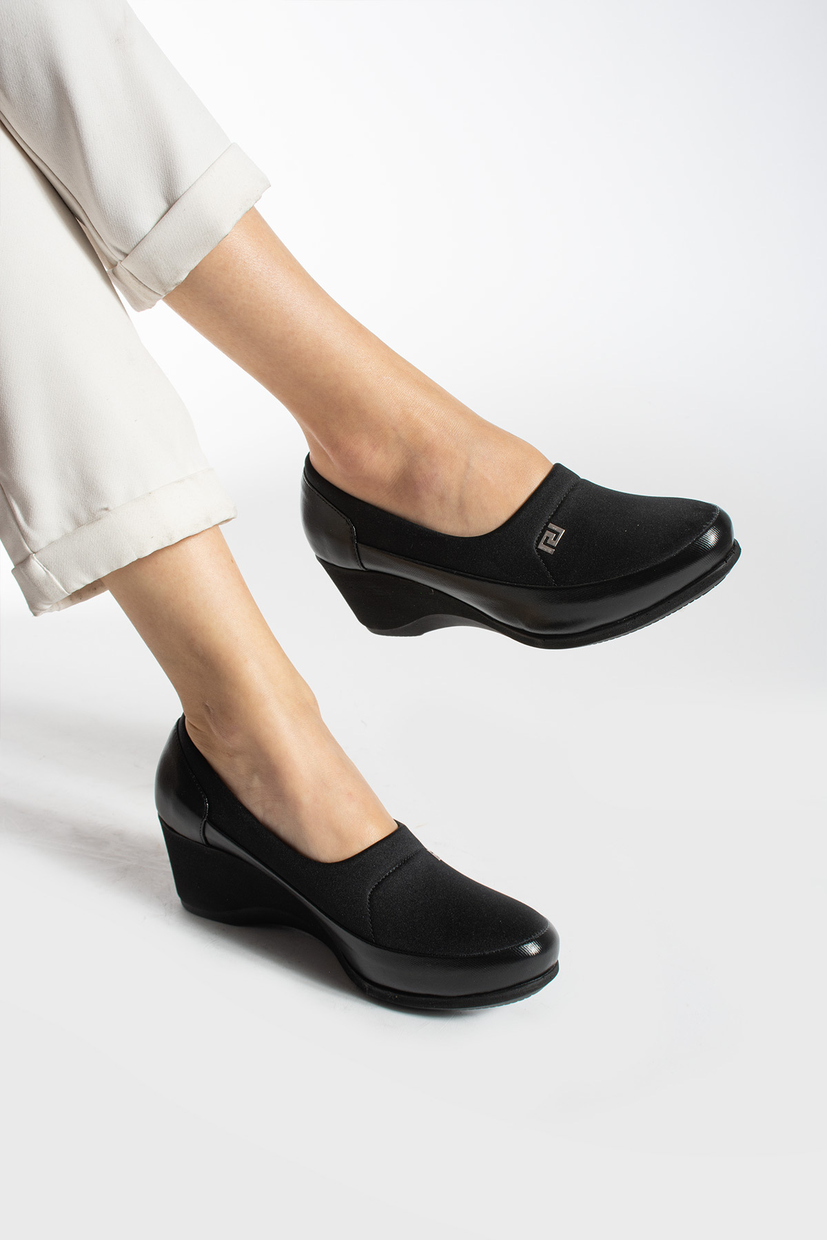 expres moda DOLGU TOPUK ORTAPEDİK TABAN KLASİK AYAKKABI