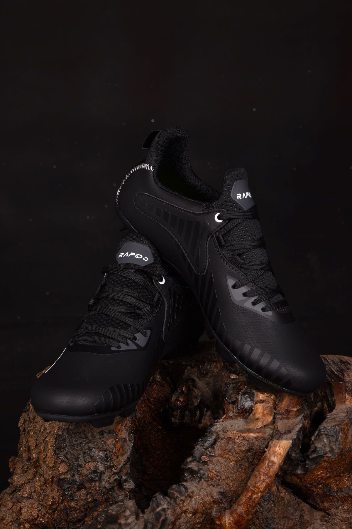 Lescon-Men's Grass Field, Sand Field and Astroturf Field Cleats Black Color Non-Slip Durable Durable Guaranteed 3