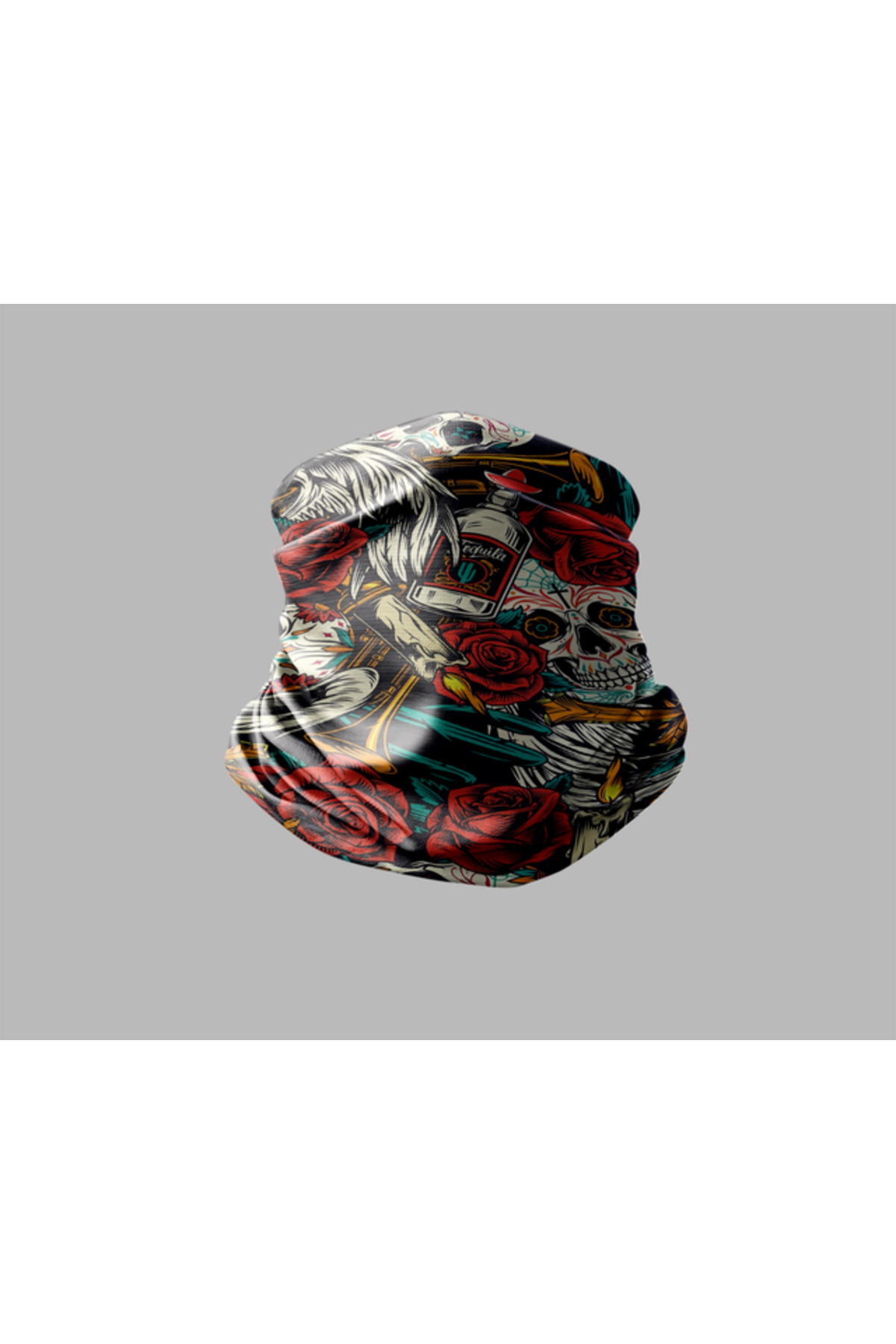 Buffalo Kuru Kafa Tasarımlı Motorcu Buff Maske Outdoor Boyunluk Unisex Bandana