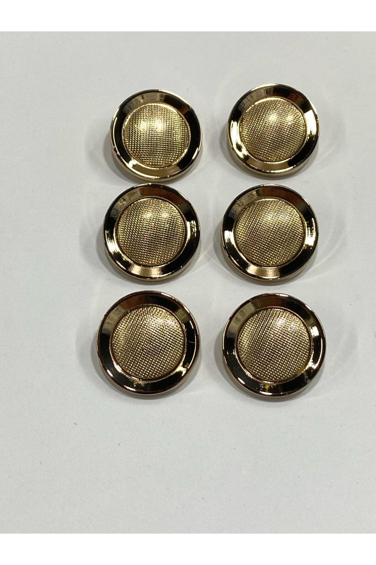 Metal Button/Trench Coat Length/Set of 6/2,3 cm/jx001/Gold