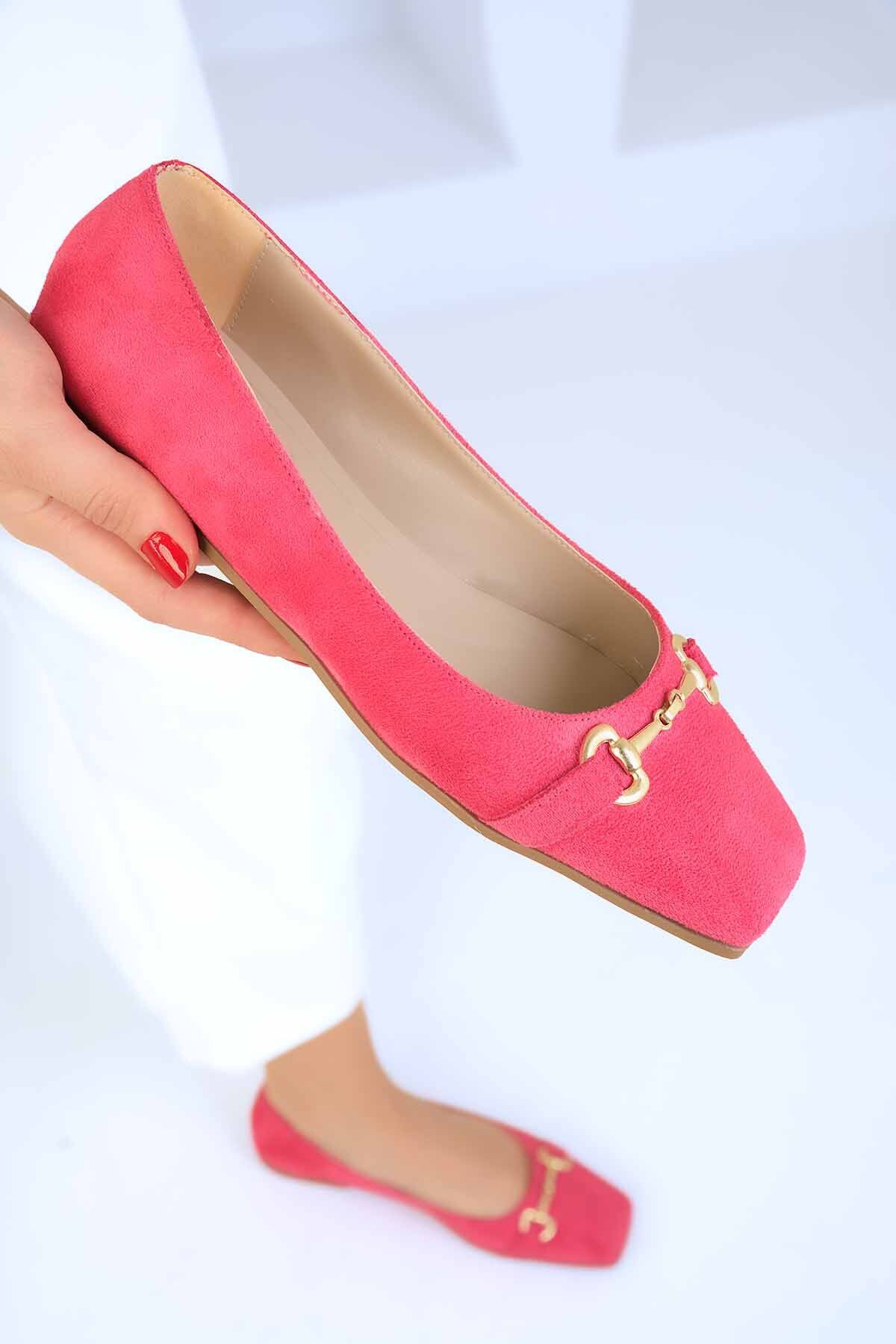 SOHO-Fuchsia Wildleder Ballerinas für Damen 19001 3