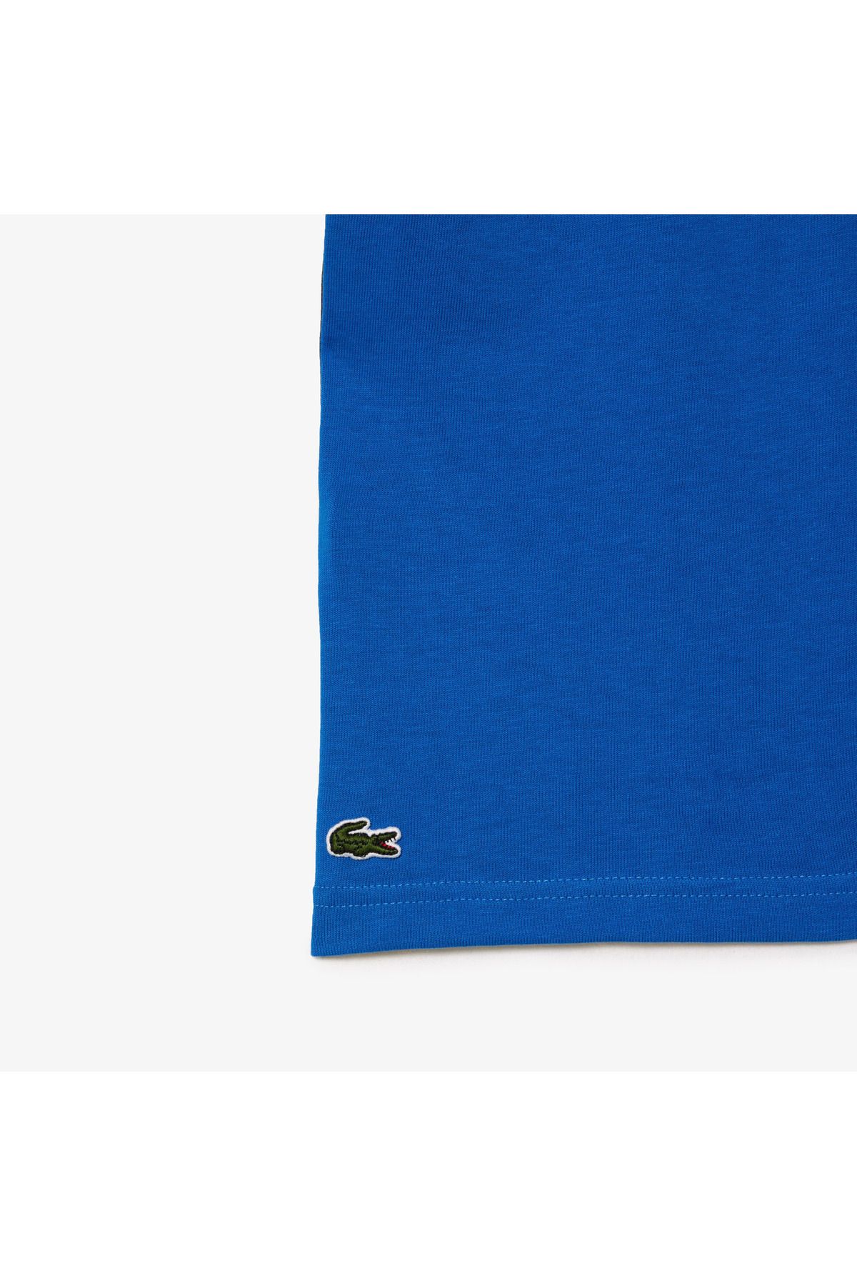 Lacoste تی شرت آبی با بلوک رنگ یقه دوچرخه کودکان