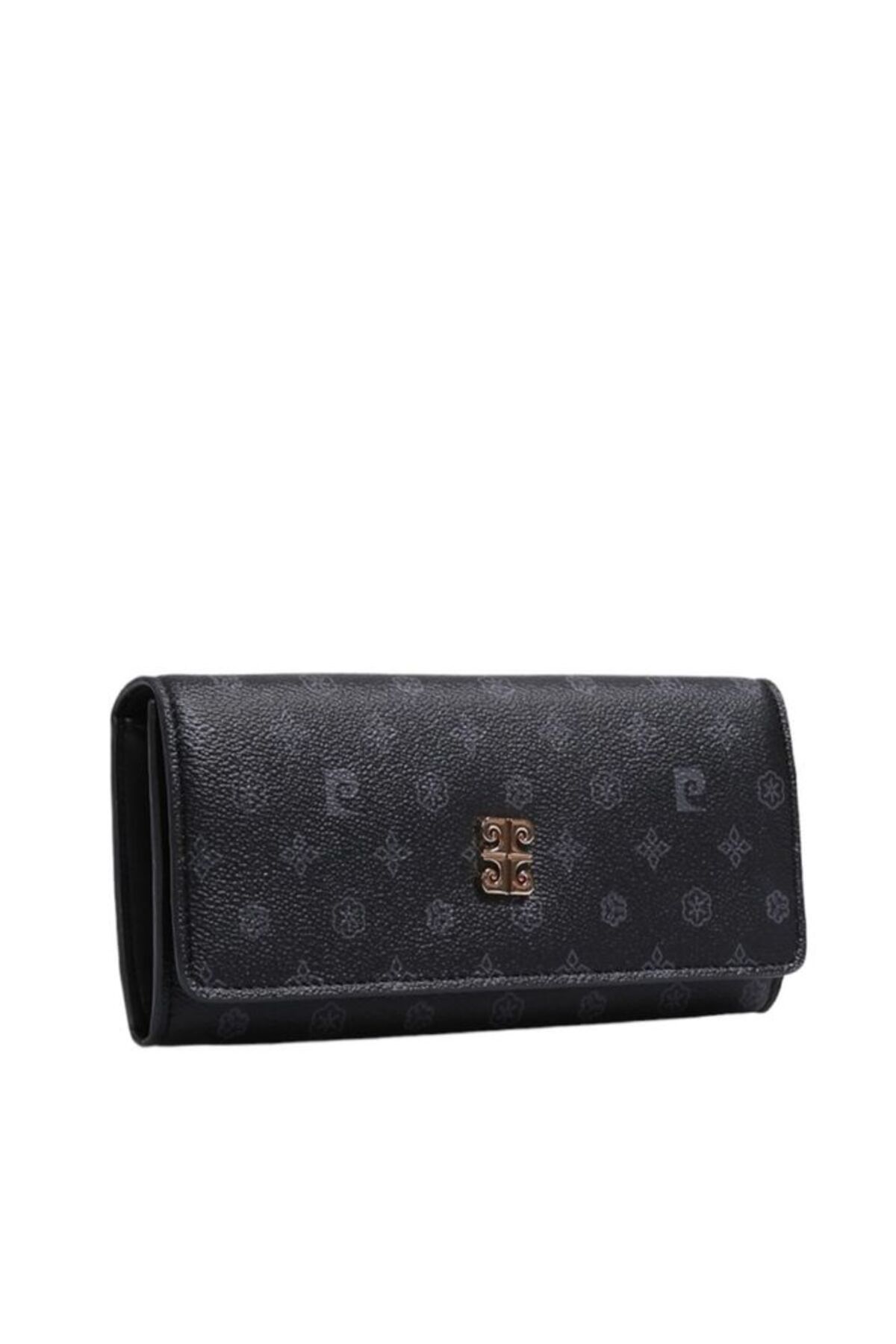 کیف پورتفولیو و کلچ مشکی زنانه سیاه مونوگرام سفید نمونه کارها کلاچ 05pc23y704 mn Pierre Cardin