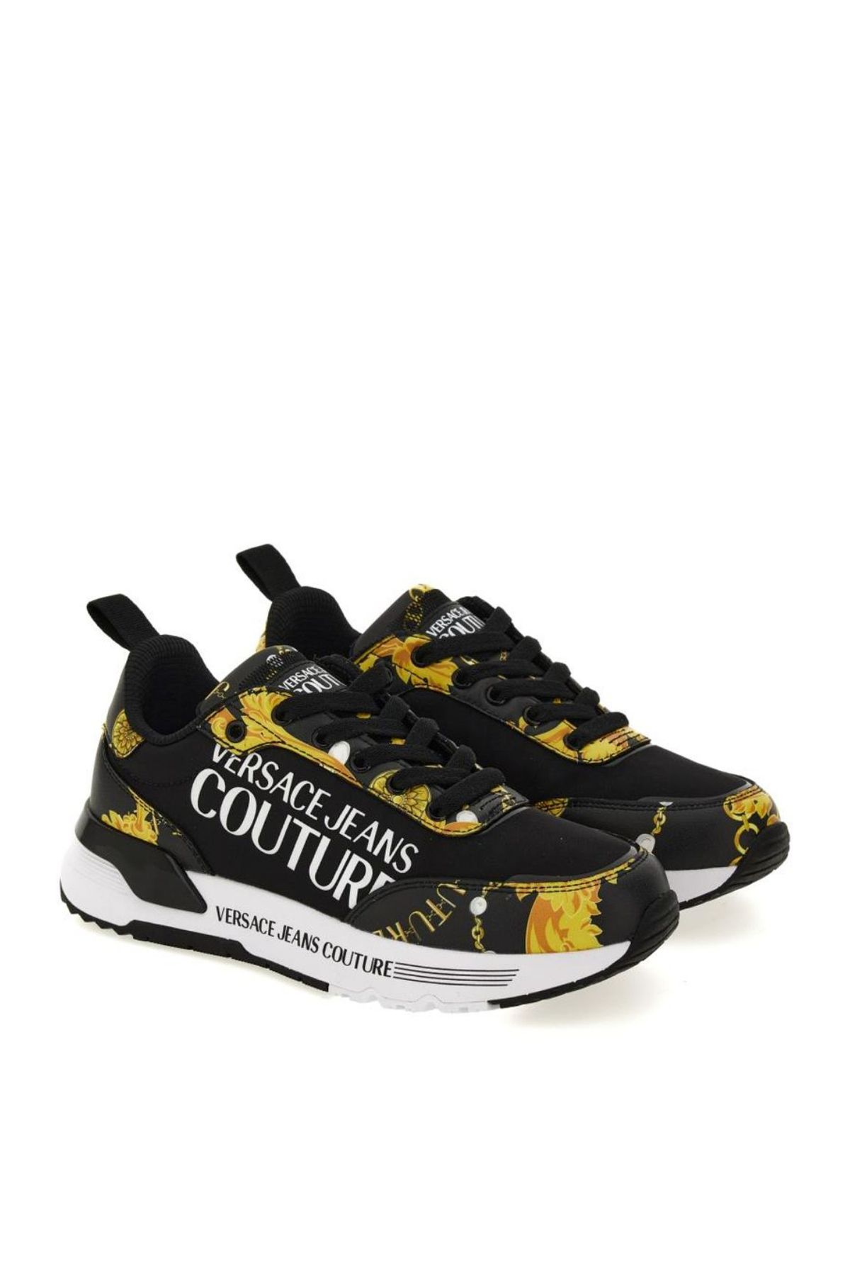 VERSACE JEANS COUTURE Sar Siyah Kad n Deri Sneaker 75VA3SA3ZP341G89
