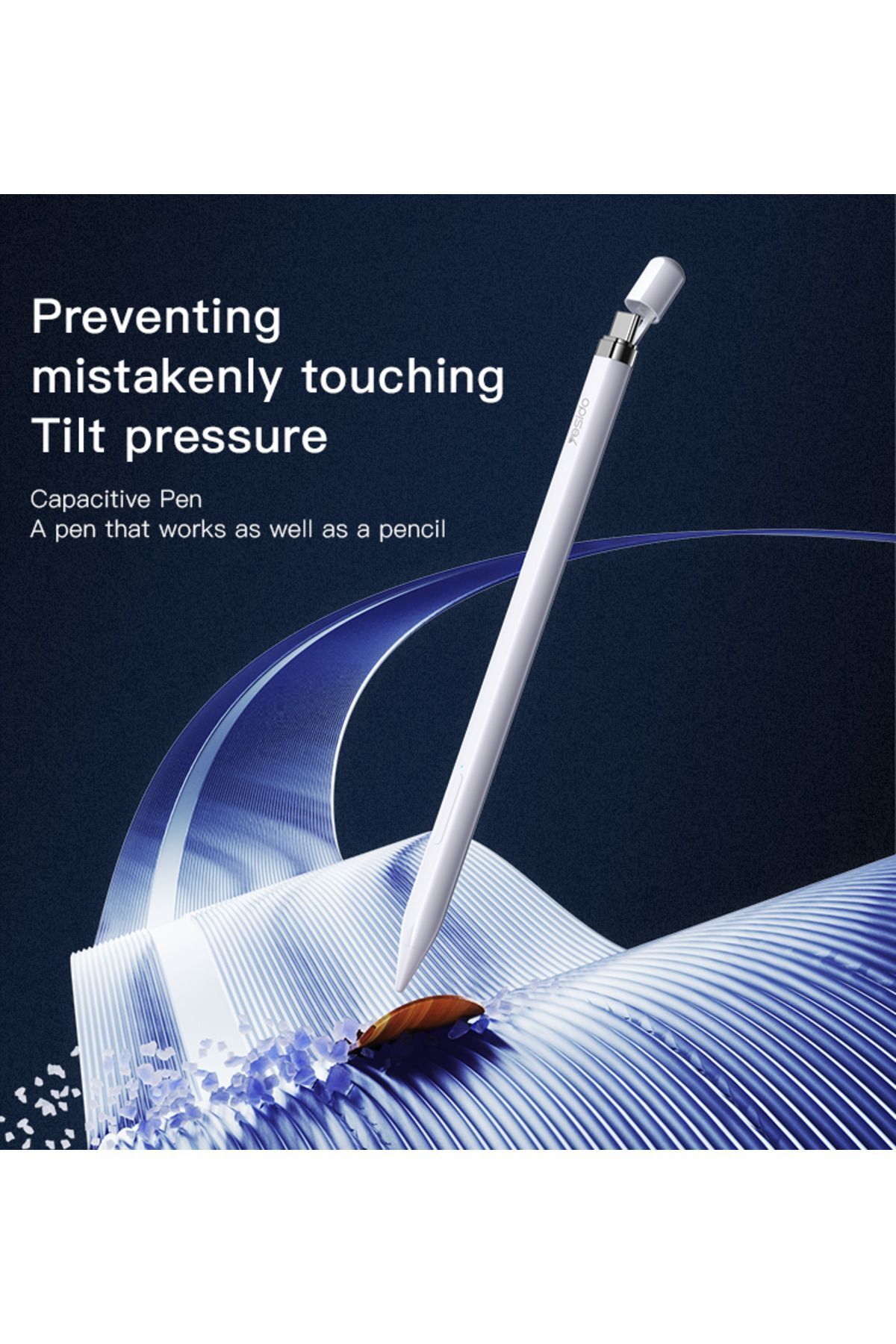 EHZ TEKNOLOJİ-Drawing Pen with Bluetooth and Magnetic Palm Red Tilt Feature Compatible with iPad Devices 2