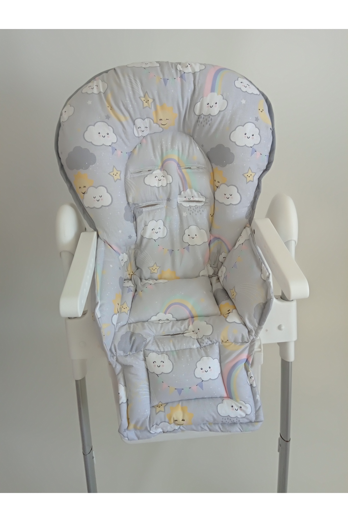 Wenaris Çift taraflı %100 Pamuk Bebek Çocuk Mama Sandalyesi Minderi fotoğrafı 2 (önizleme)