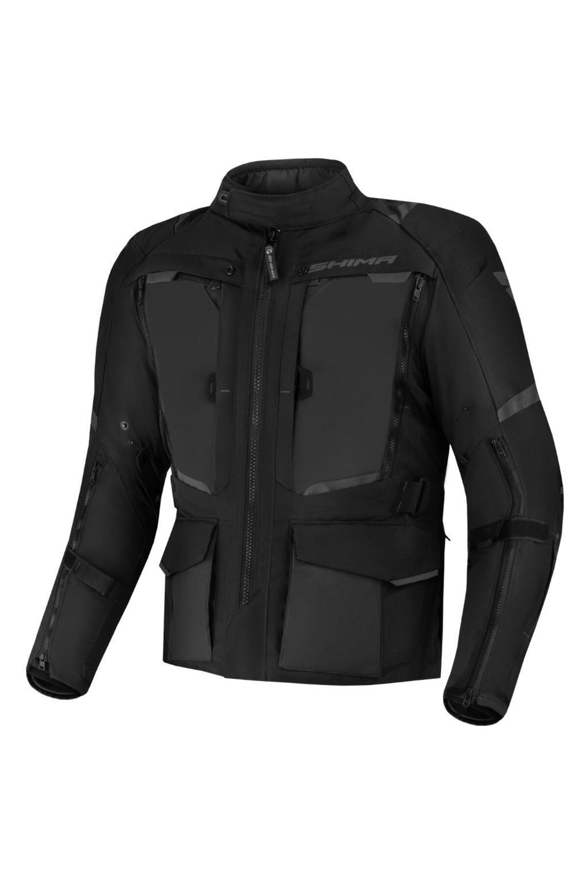 SHIMA Hero 2.0 Korumalı Motosiklet Montu Siyah
