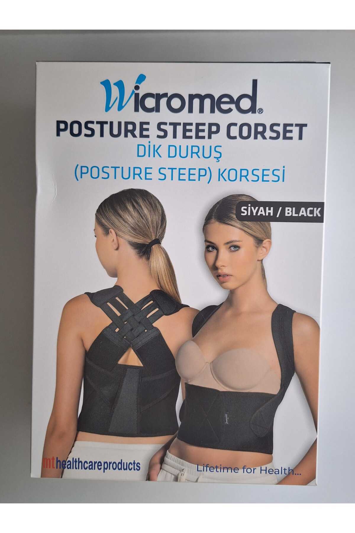wicromed Korse Dik Duruş Posture-steep Siyah Standart 2