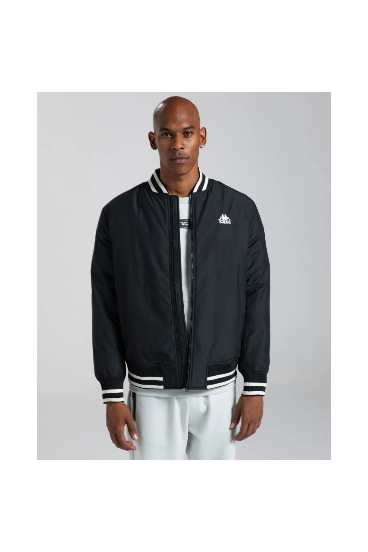 Kappa Authentic Gomin Men s Black Comfort Fit Coat Trendyol
