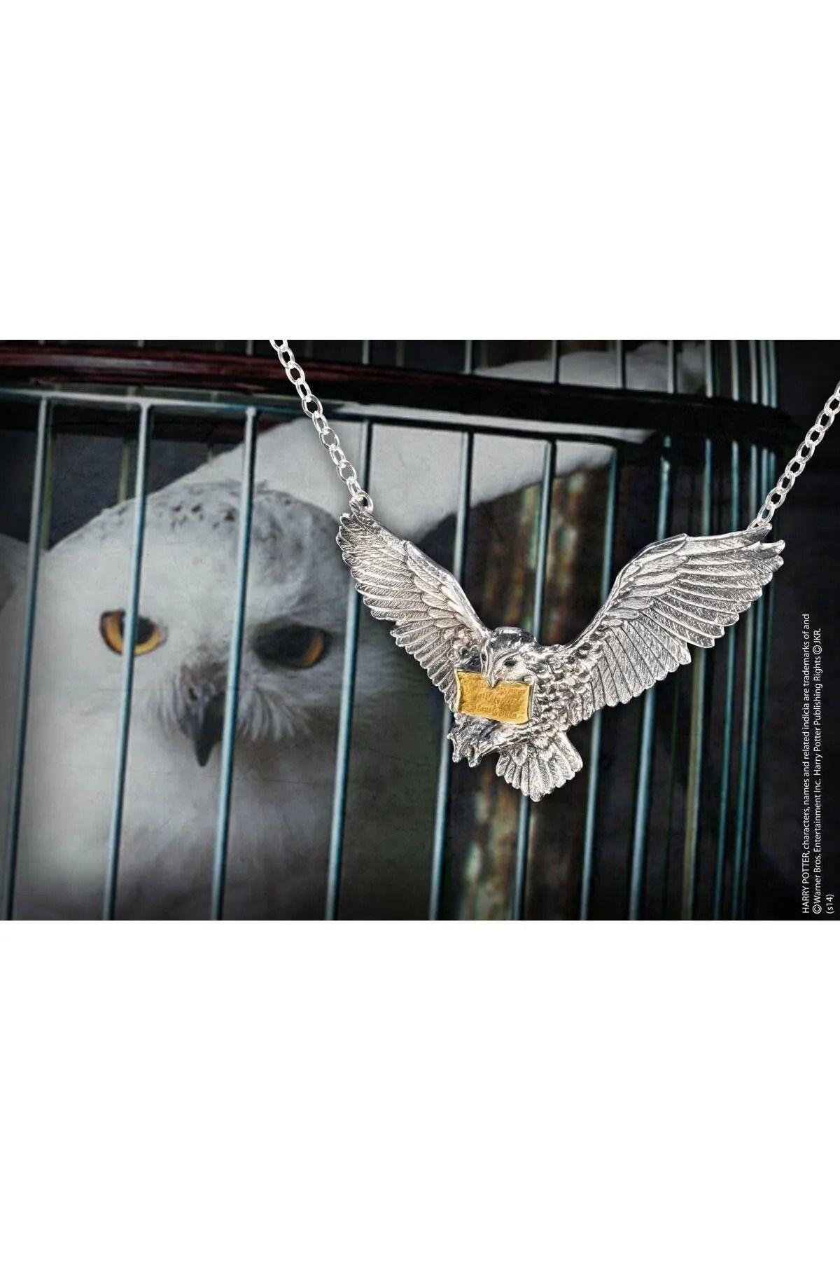 FG KONNİCHİWA-Harry Potter Flying Hedwig Owl Necklace NEW Necklace with Chain 4