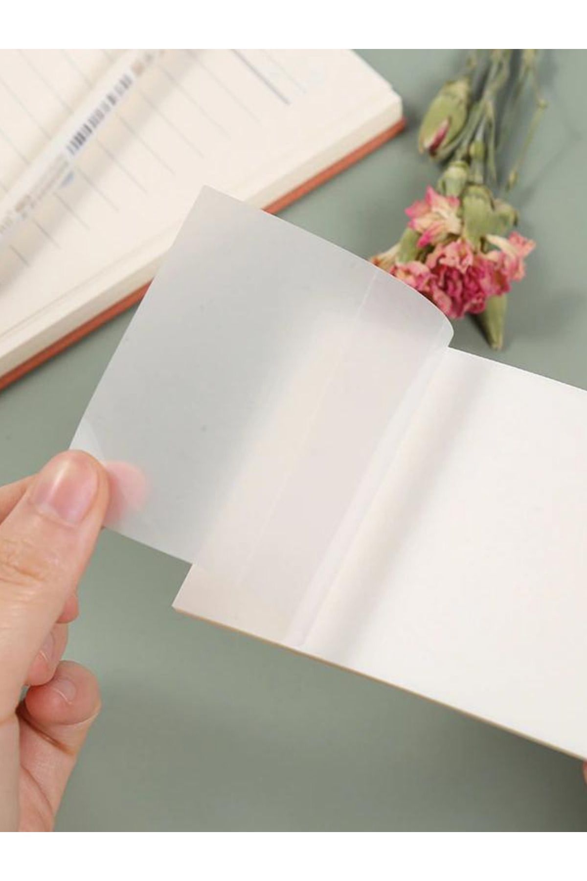 EZOSHOP-Transparent Colored Postit Sticky Post-it Note Paper Karenot White 3 Pieces (3 X 50 SHEETS) 4