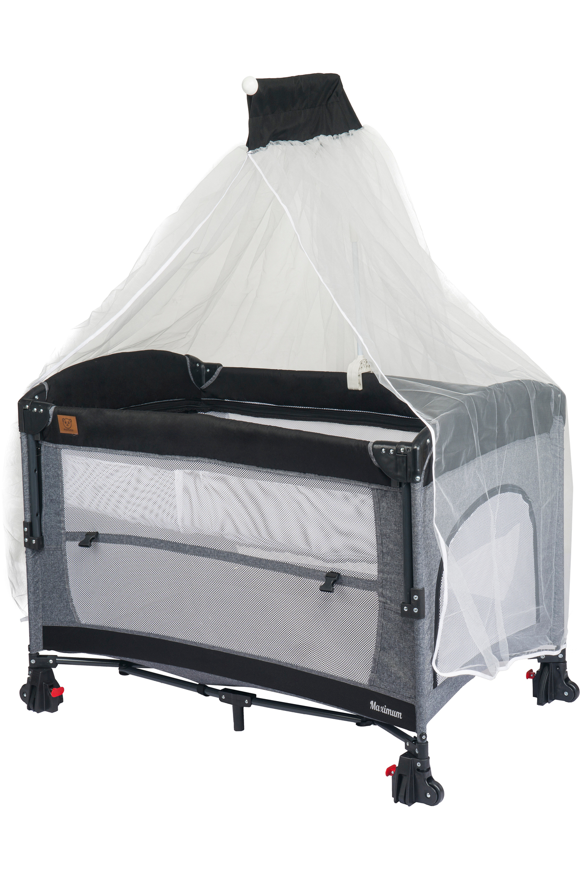 Mamma Maximum Anne Yanı Organizerli Dönenceli Cibinlikli Park Yatak Beşik 70 x 110 cm. fotoğrafı 6 (önizleme)