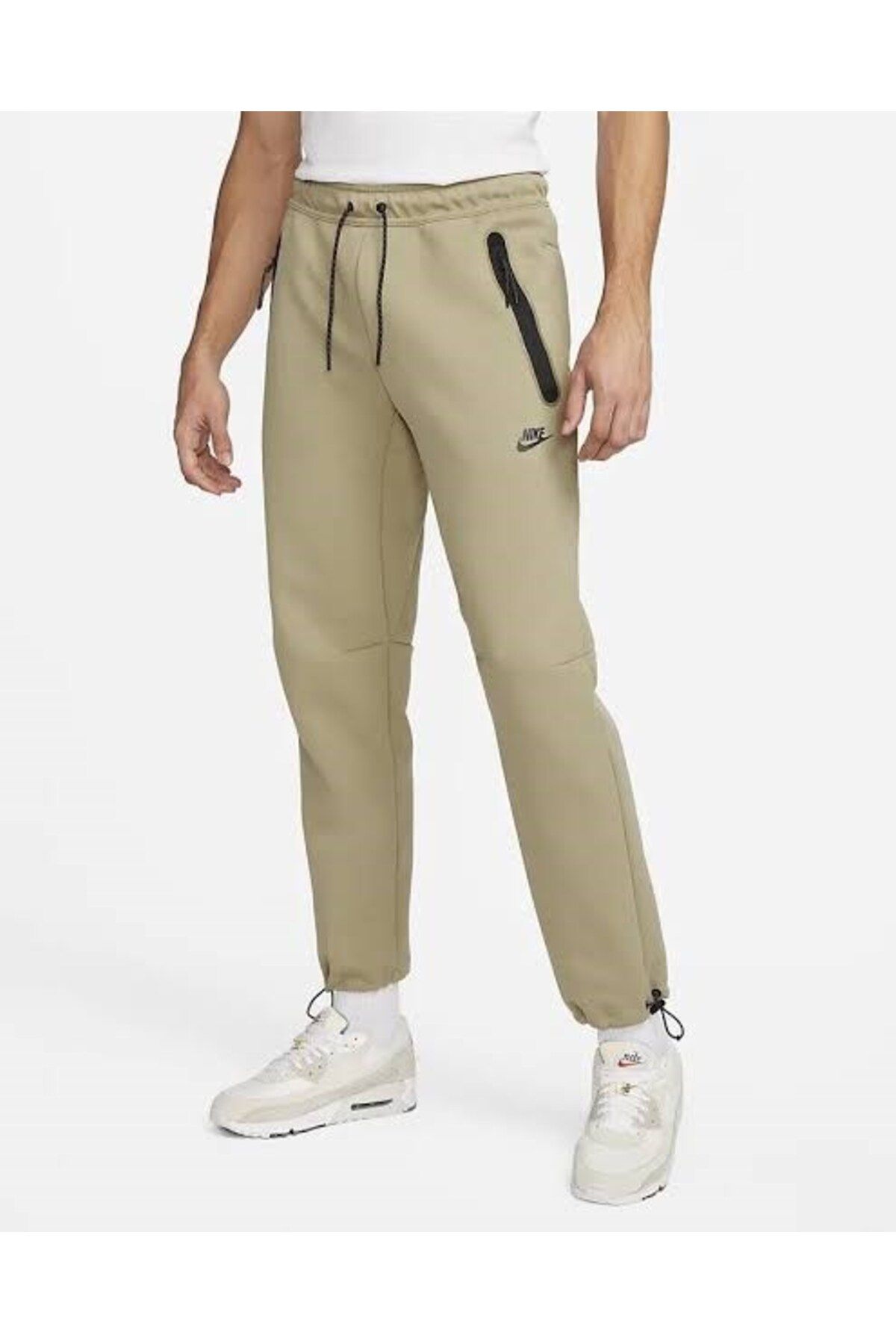 Khaki nike tech fleece joggers top