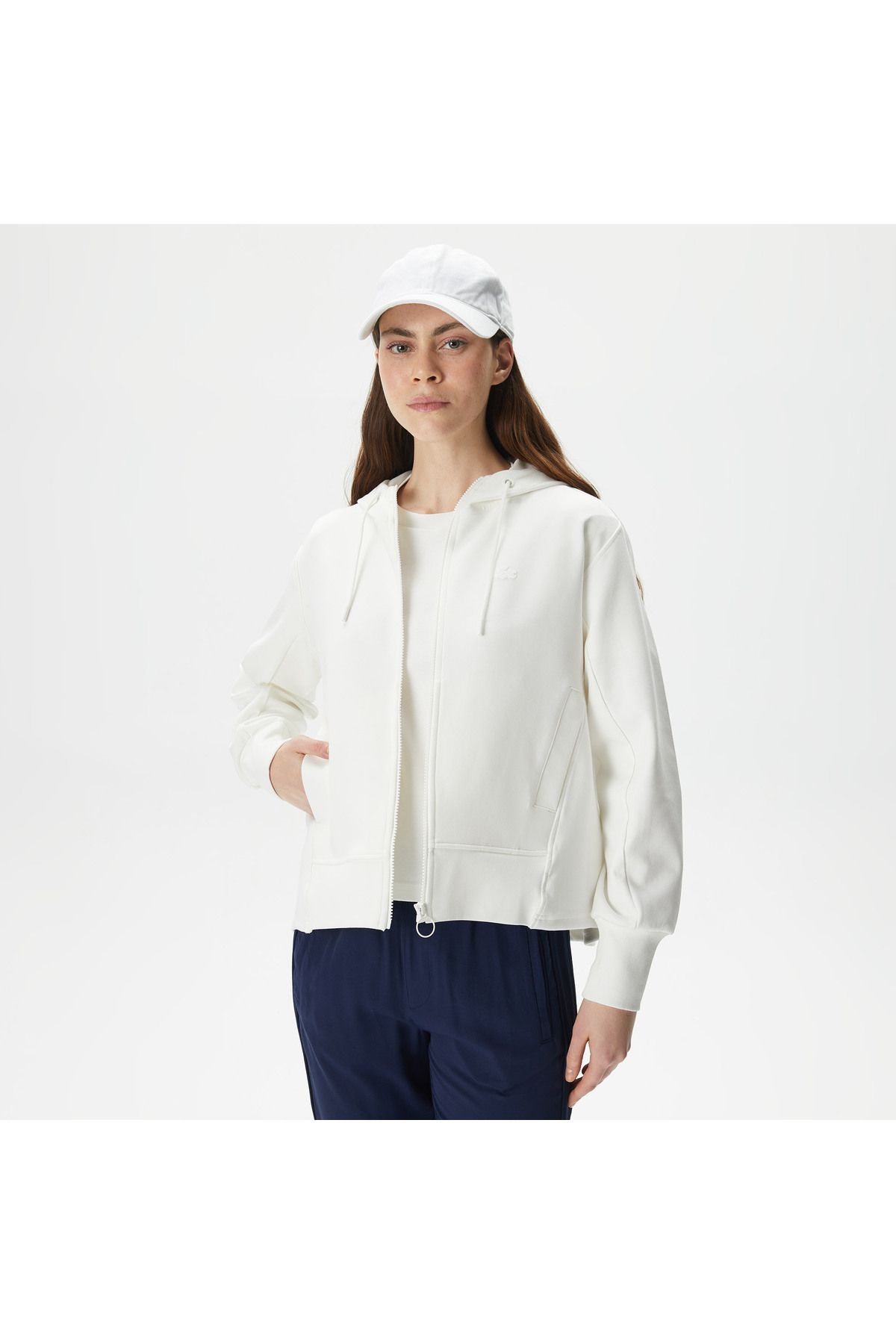 Lacoste پیراهن سفید با روکش معمولی زنانه