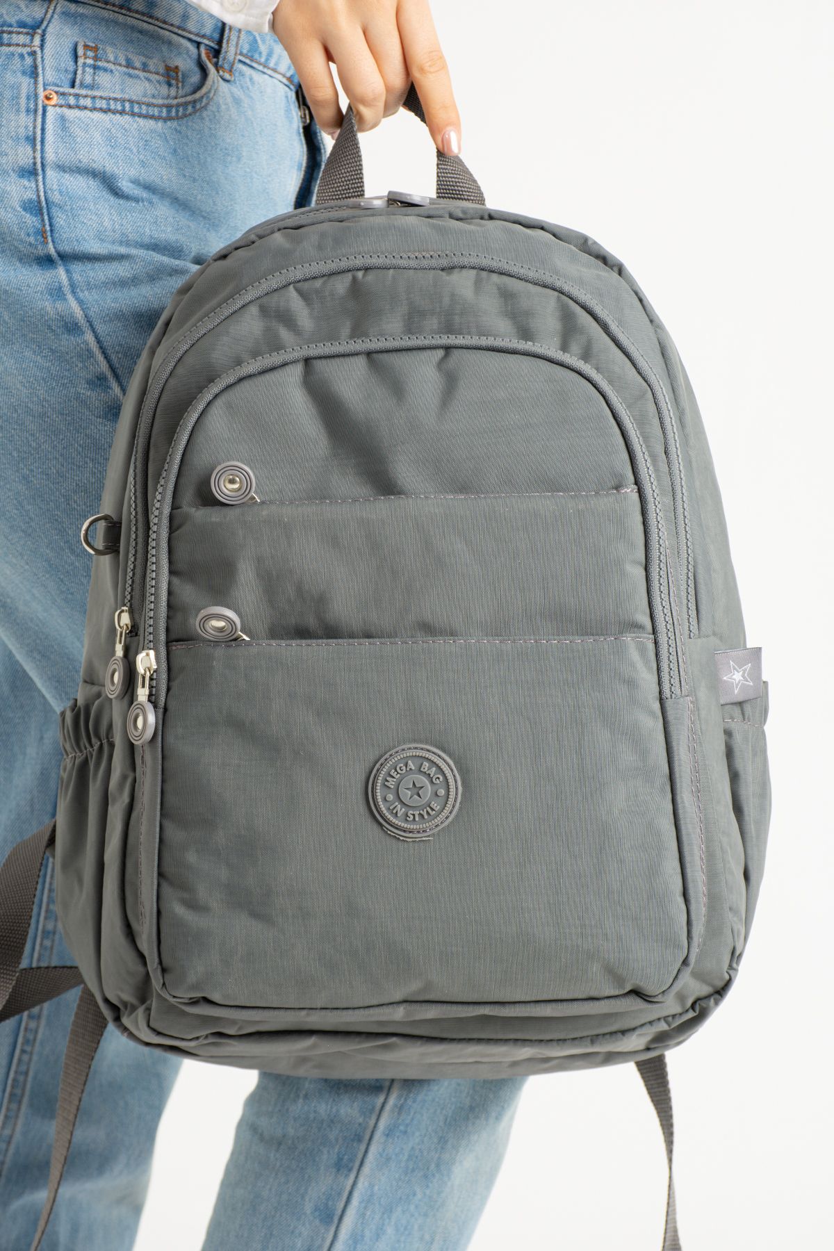 RKY SERENITY-Mega Water Resistant Clinker Fabric Large Size School Backpack Suitable for Daily Laptop and Sports Use 2