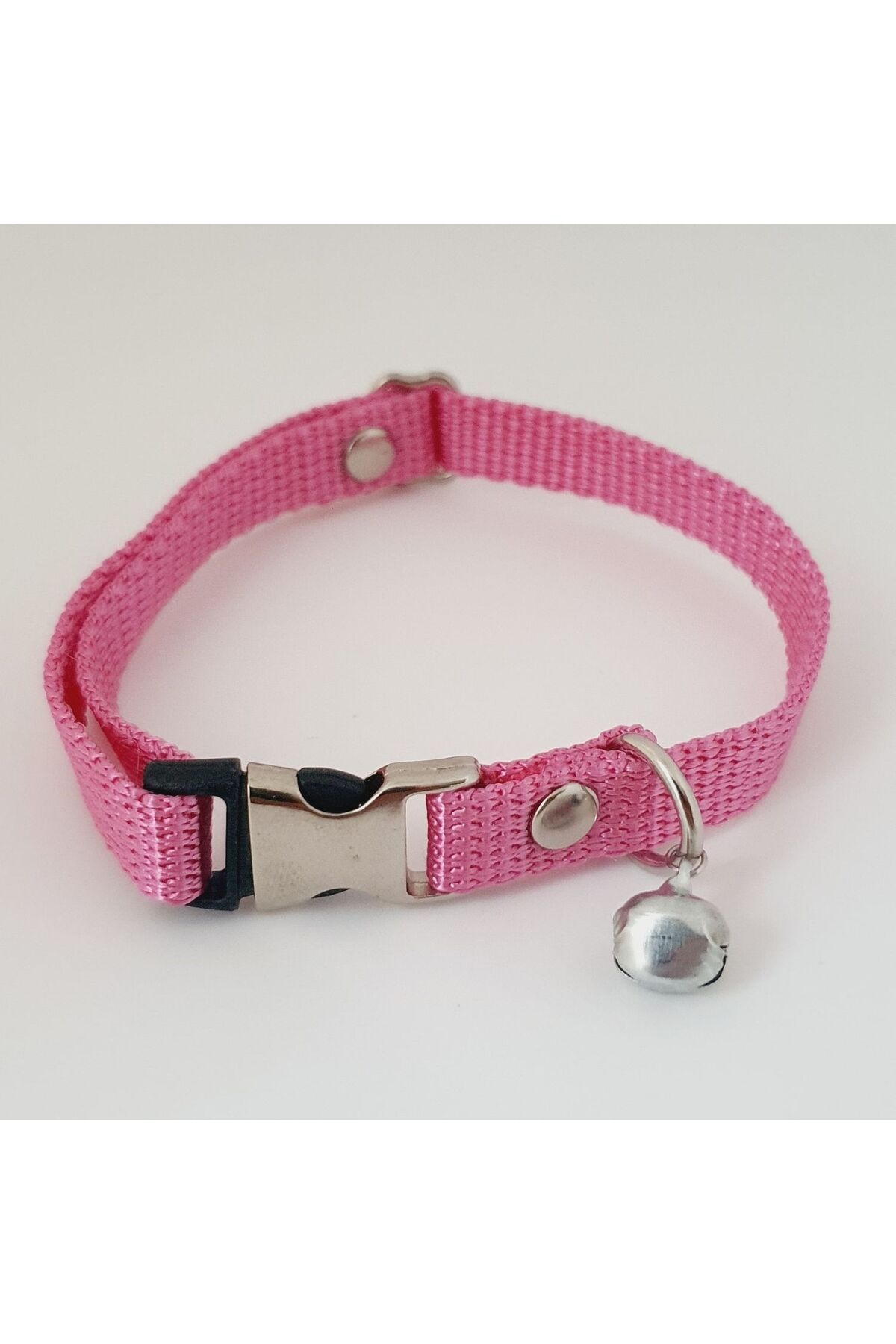 Kedi Boyun Tasması Ayarlanabilir ve Zilli-1cm en ölçüsü-Siyah-Sarı-Kırmızı-Mavi-Pembe-Turkuaz