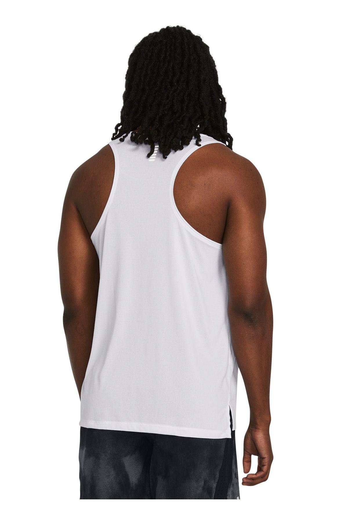رکابی ورزشی سفید مردانه یقه کلاسیک ورزشکار بریده شده 1382585 100 UA Singlet Under Armour