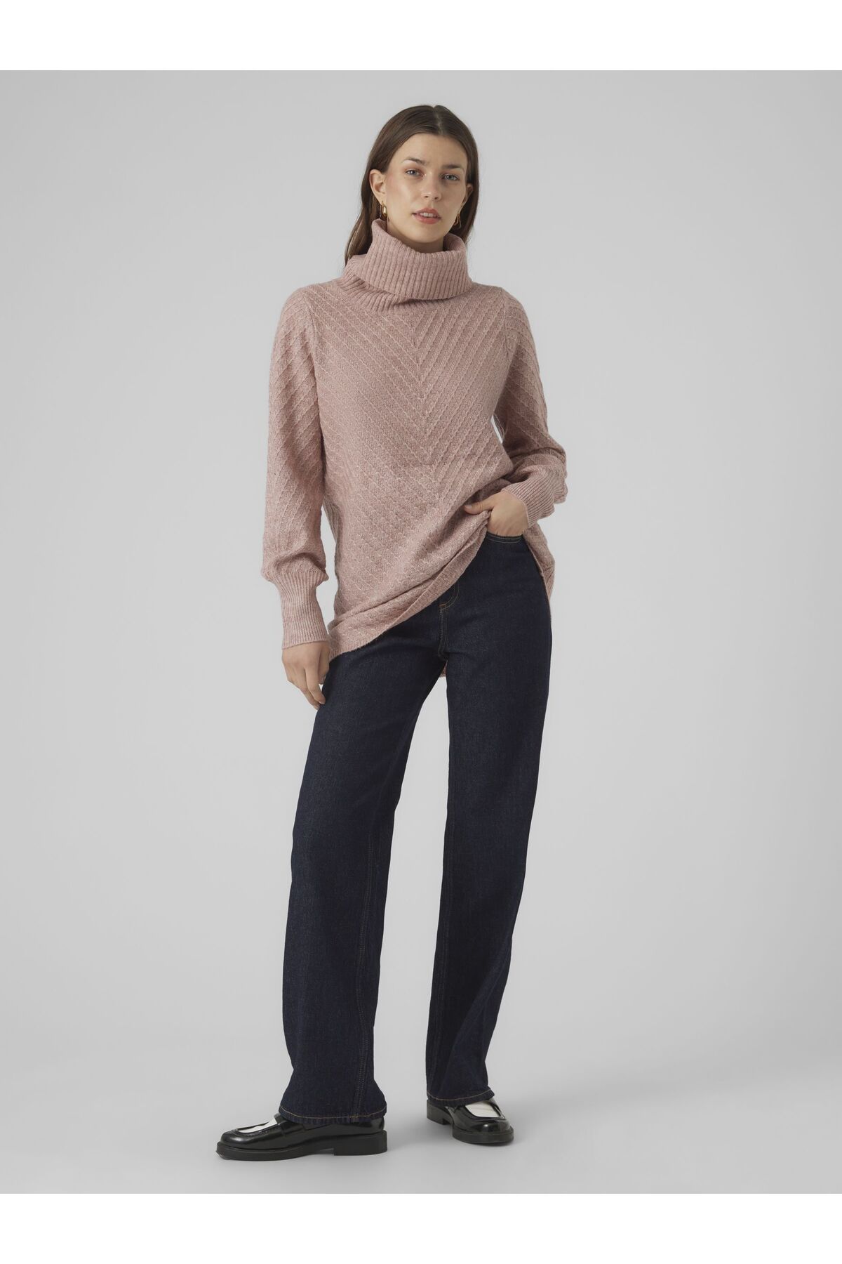 Vero Moda-Strickpullover VMANJASTINNA LONG COWL PULLOVER GA EXC 4