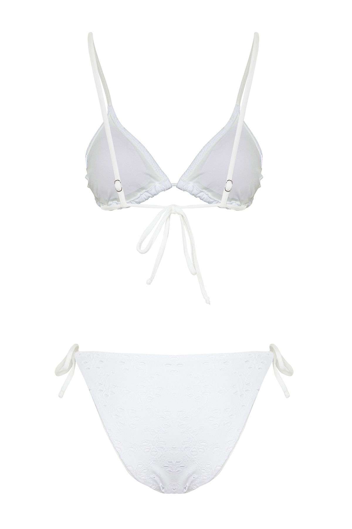 Trendyol Collection-Prémiové Fabric White Triangle Bikini - TBESS24BT00082 8
