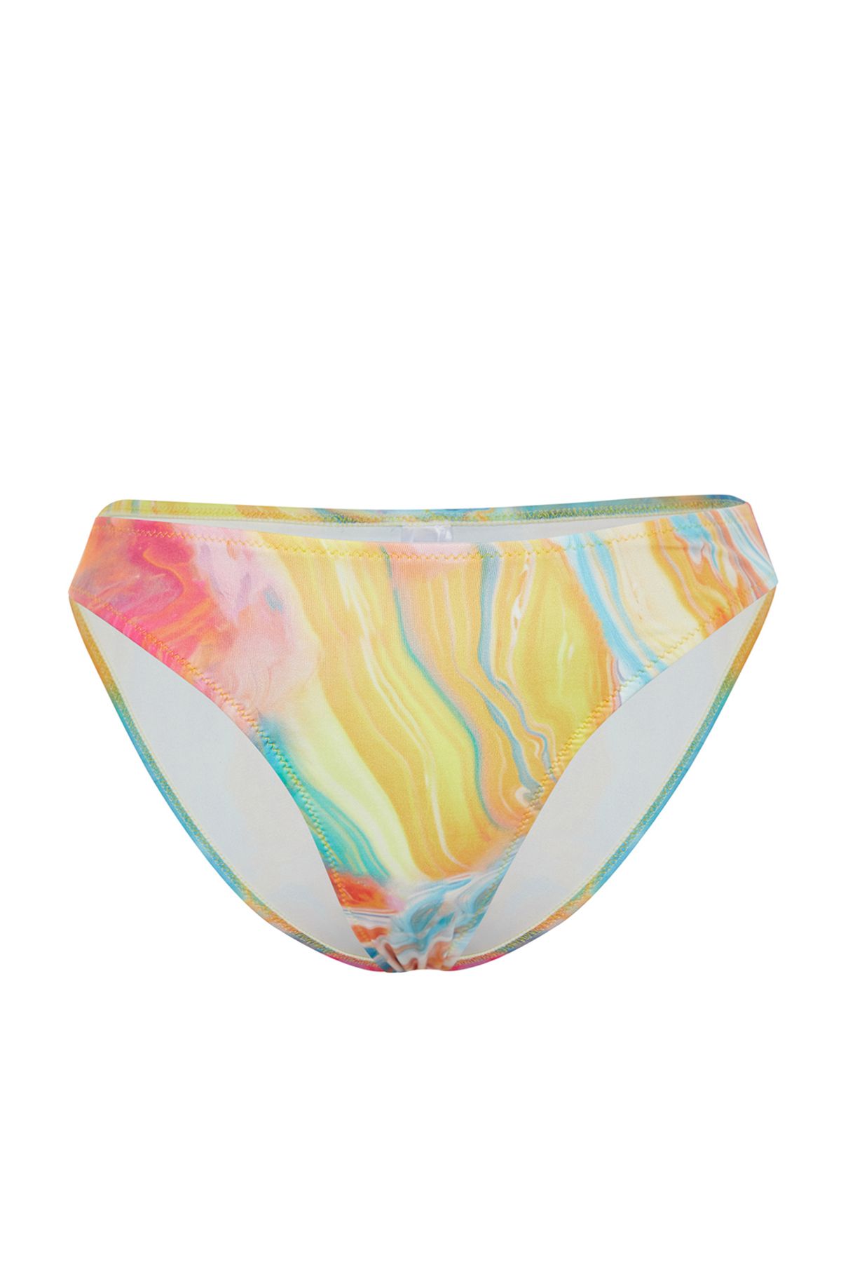 Trendyol Collection-Abstract Patterned V-Cut Regular Bikini Bottom TBESS23BA00116 7