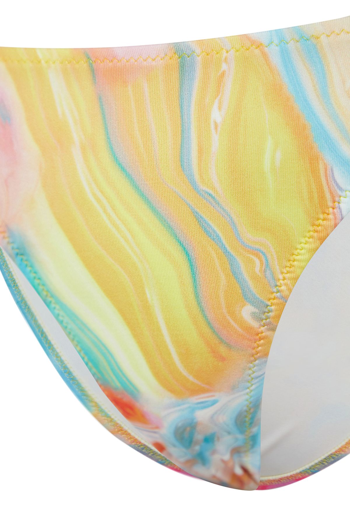Trendyol Collection-Abstract Patterned V-Cut Regular Bikini Bottom TBESS23BA00116 8