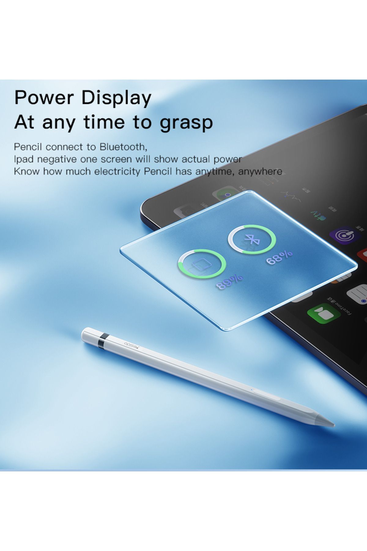 EHZ TEKNOLOJİ-Drawing Pen with Bluetooth and Magnetic Palm Red Tilt Feature Compatible with iPad Devices 4