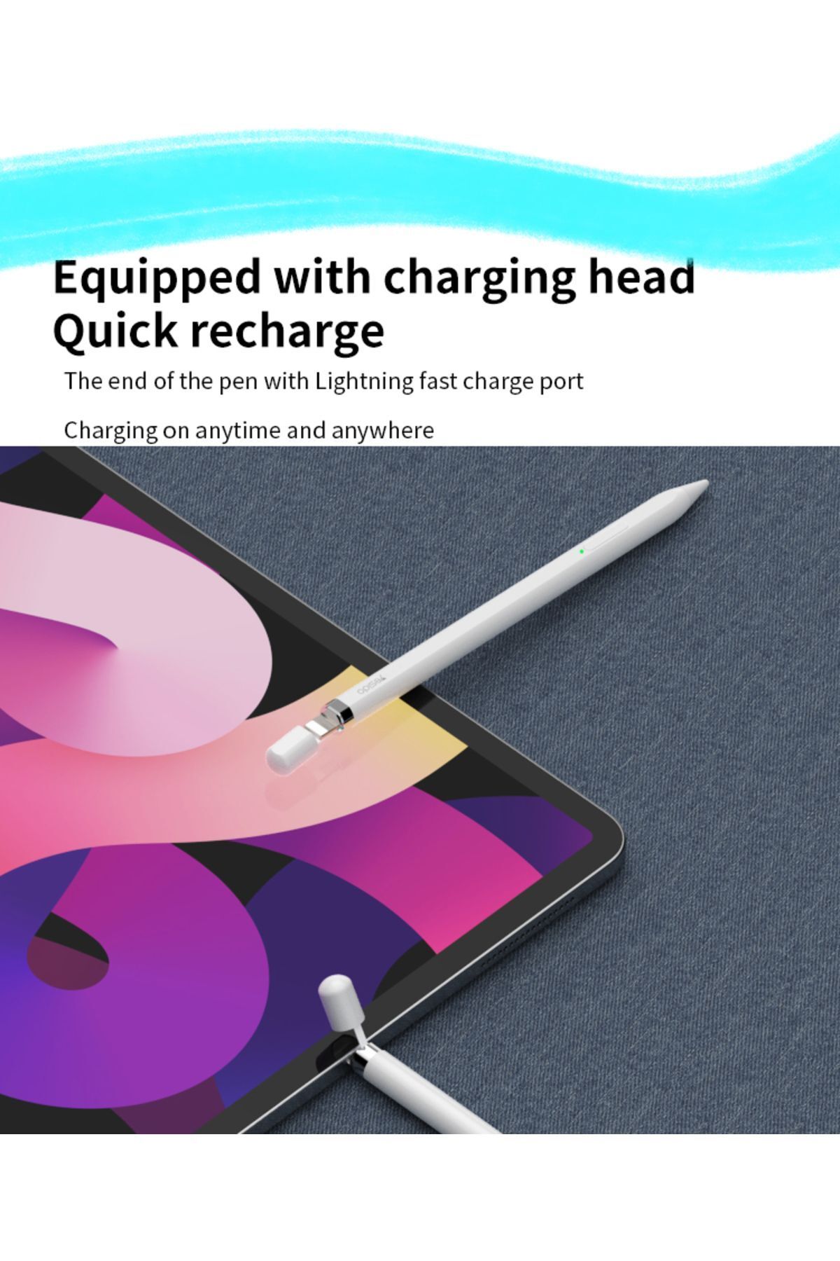 EHZ TEKNOLOJİ-Drawing Pen with Bluetooth and Magnetic Palm Red Tilt Feature Compatible with iPad Devices 7