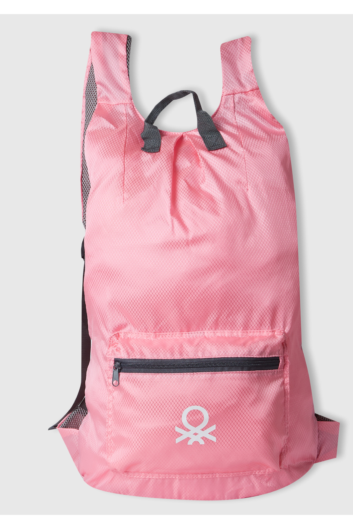 United Colors of Benetton Unisex Toz Pembe Katlanabilir Sırt Çantası