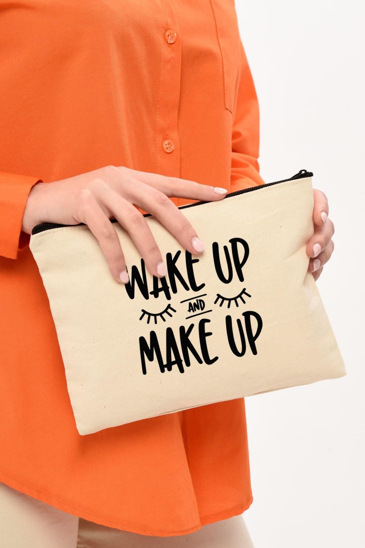 کیسه آرایش چاپی Clutch Wake Up And Make Up 
