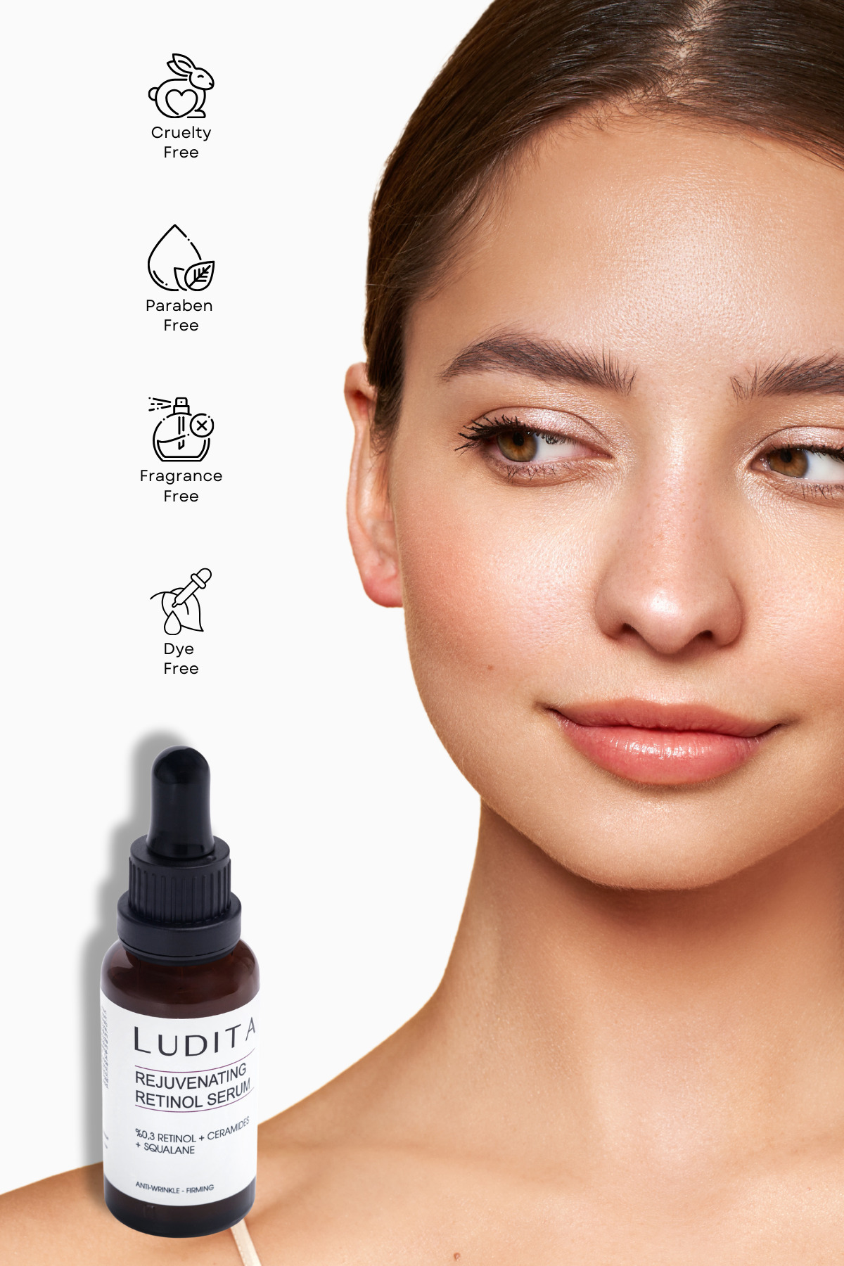 Retinol Serum %0.3 – Kırışıklık Karşıtı & Yenileyici, Ceramide ve Squalane İçerikli — 20230008 — تصویر 4 از 6