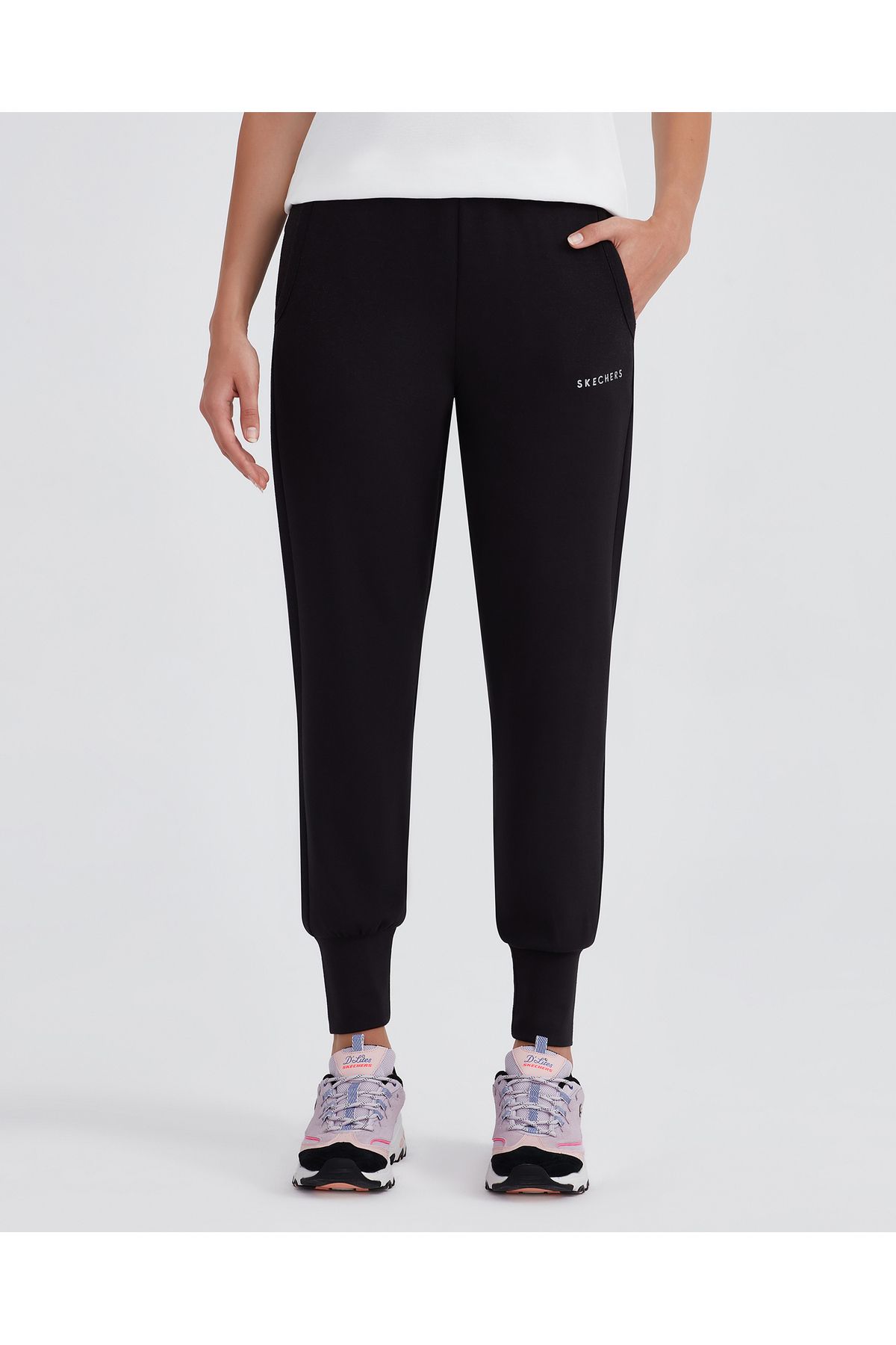 Skechers W Soft Touch Eco Wide Leg Sweatpant Women's Black Sweatpants  S232180-001 - Trendyol